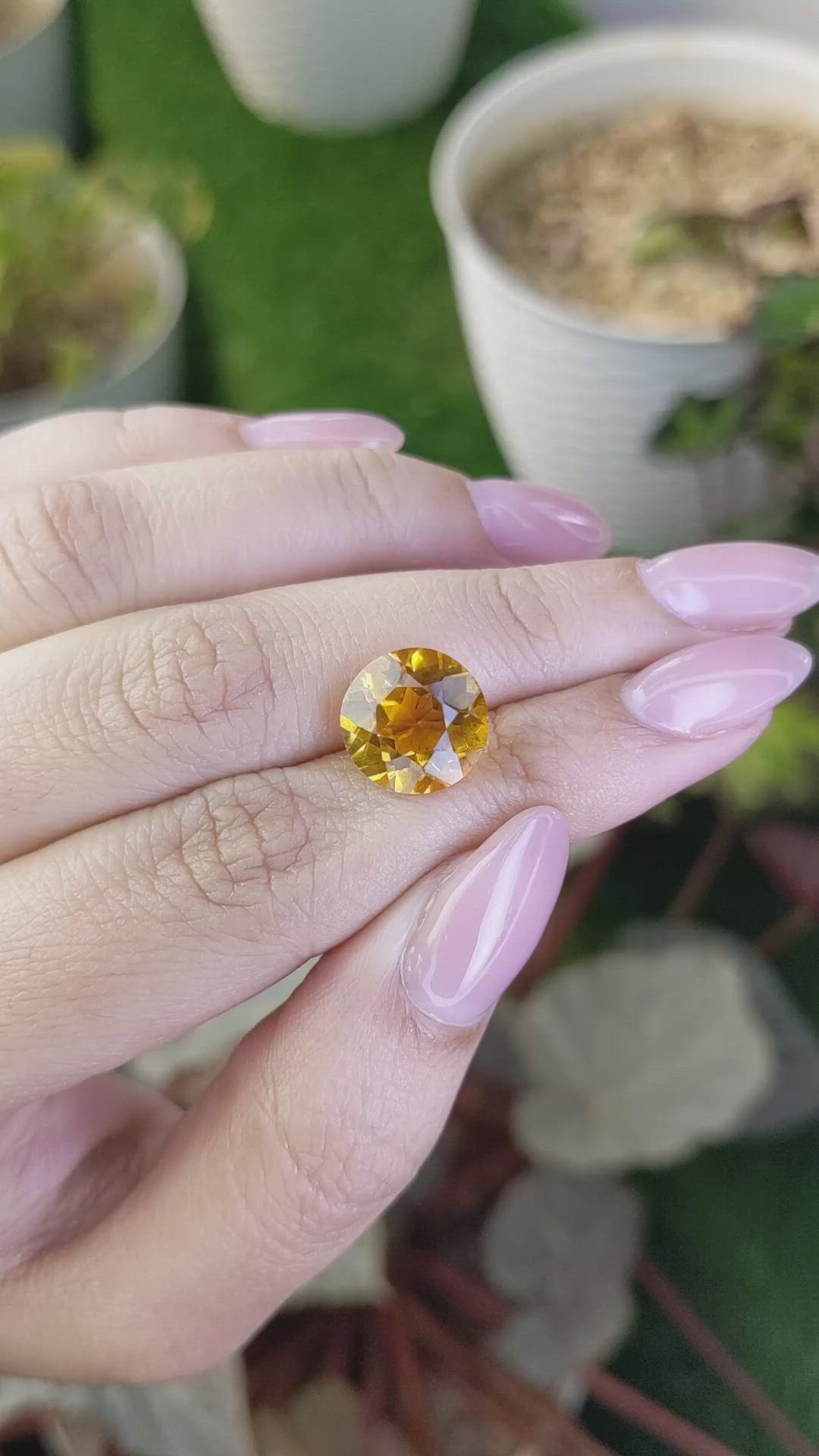 5.43 Ct. Yellow Citrine from Brazil Size Video