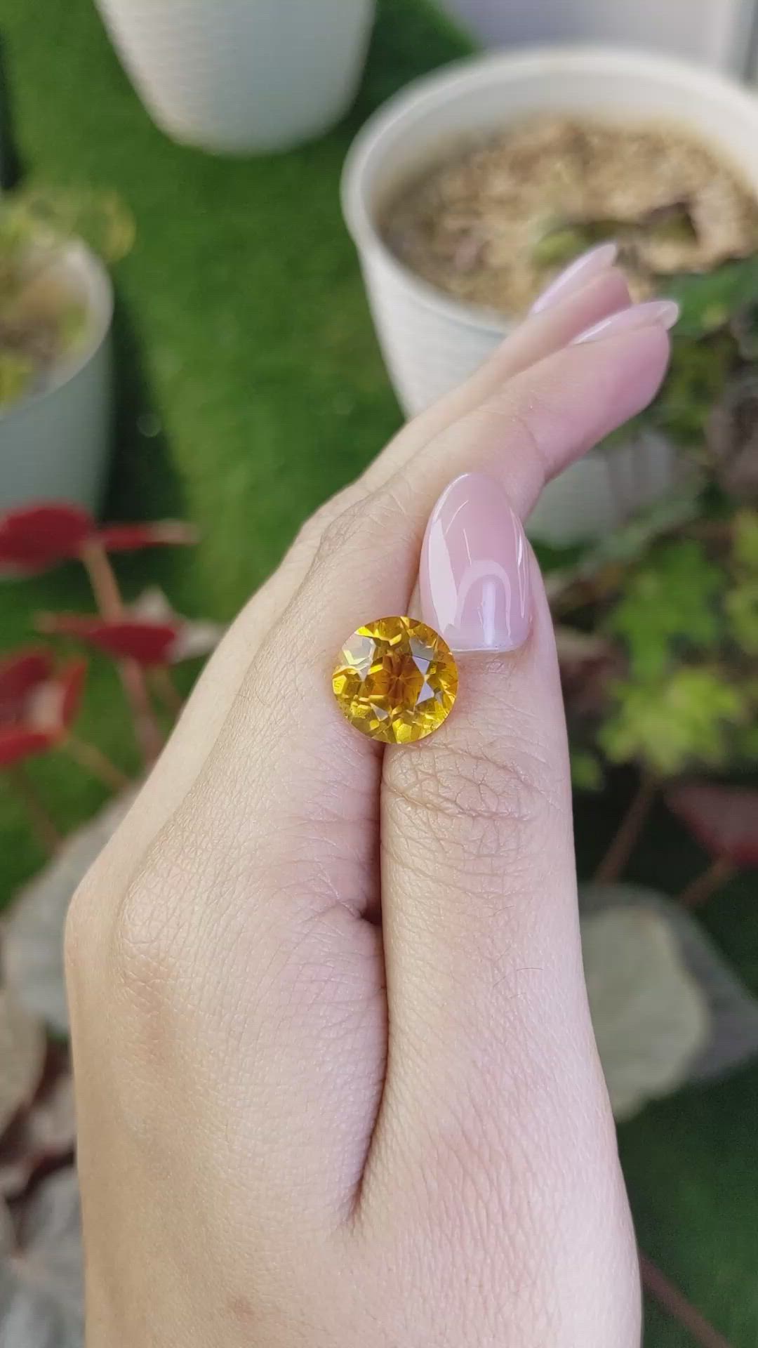 5.43 Ct. Yellow Citrine from Brazil Size Video