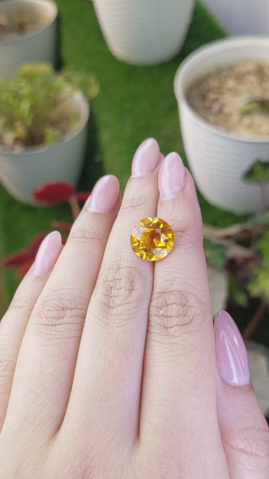 5.43 Ct. Yellow Citrine from Brazil Size Video