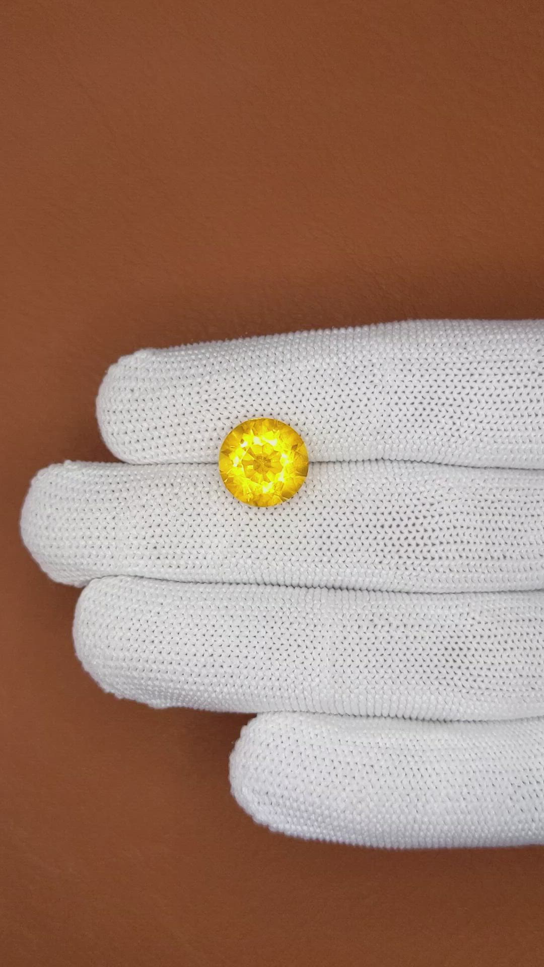 5.01 Ct. Yellow Citrine from Brazil Size Video