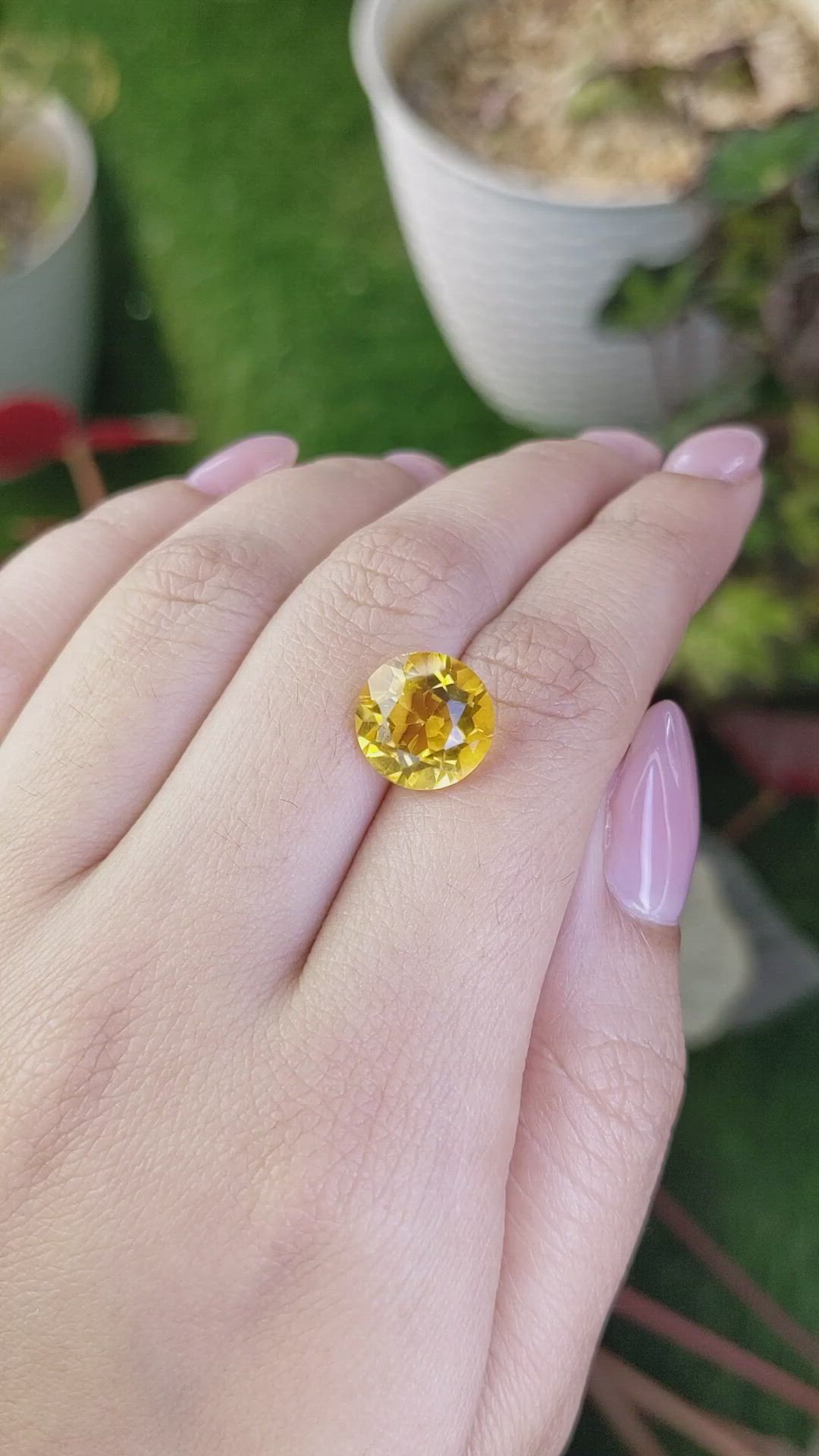 5.01 Ct. Yellow Citrine from Brazil Size Video