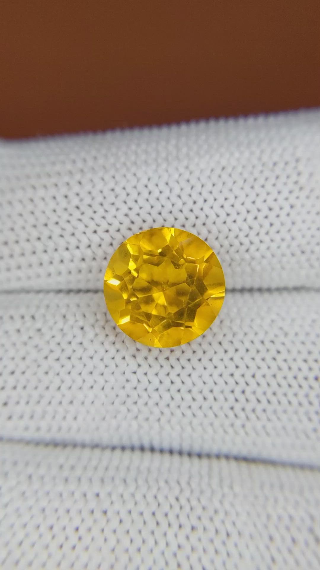 5.01 Ct. Yellow Citrine from Brazil Size Video