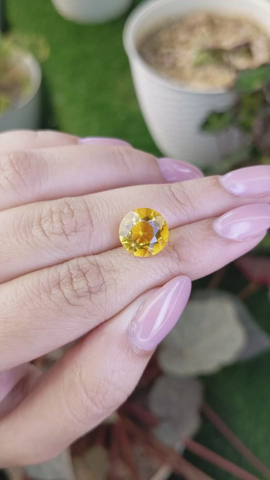 5.01 Ct. Yellow Citrine from Brazil Size Video