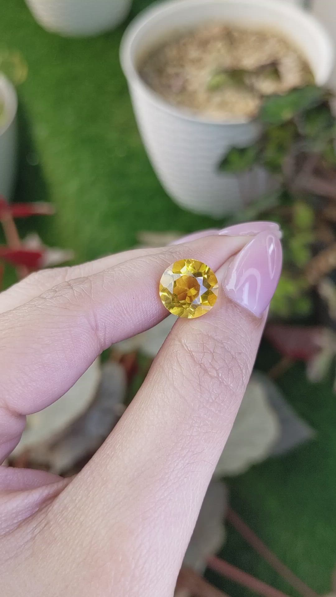 5.01 Ct. Yellow Citrine from Brazil Size Video