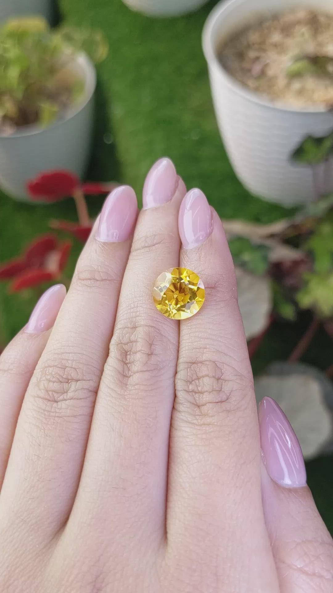 5.01 Ct. Yellow Citrine from Brazil Size Video