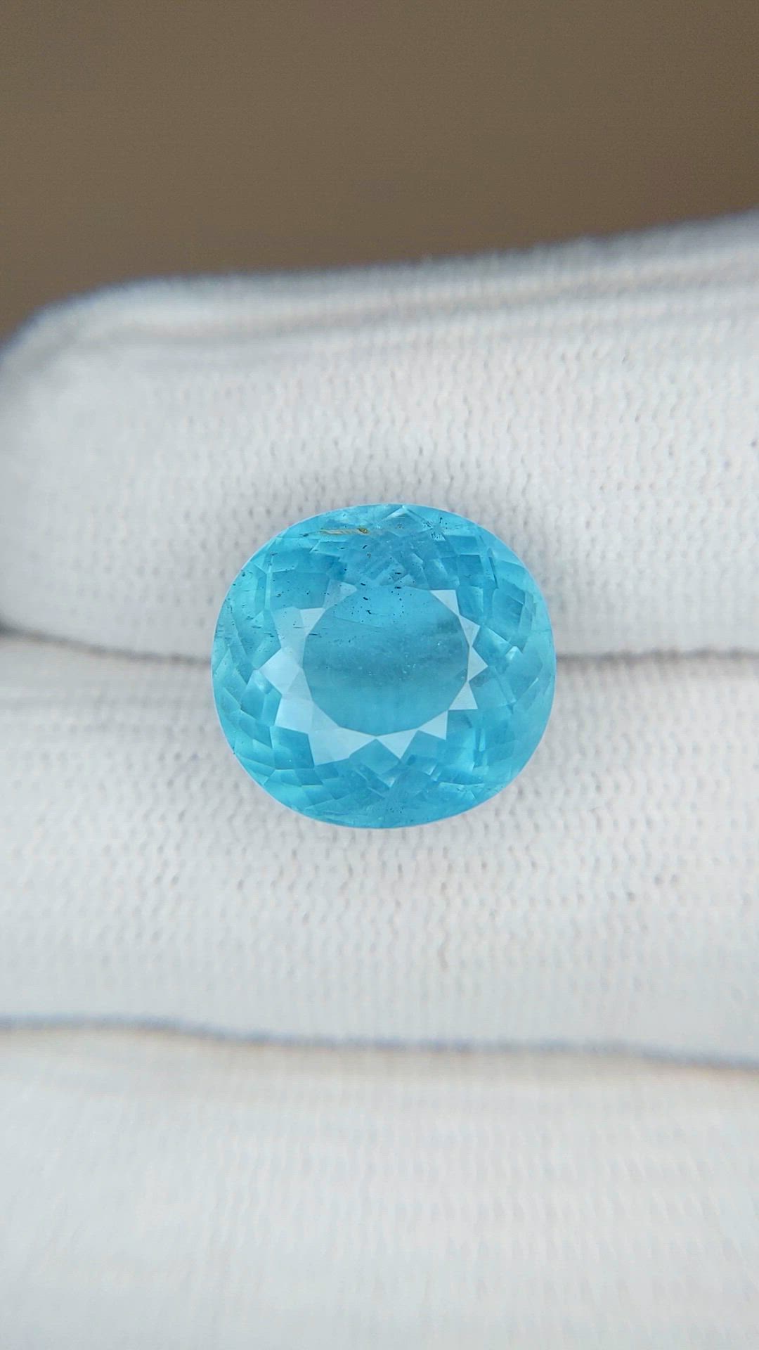10.32 Ct. Blue Aquamarine from Brazil Size Video