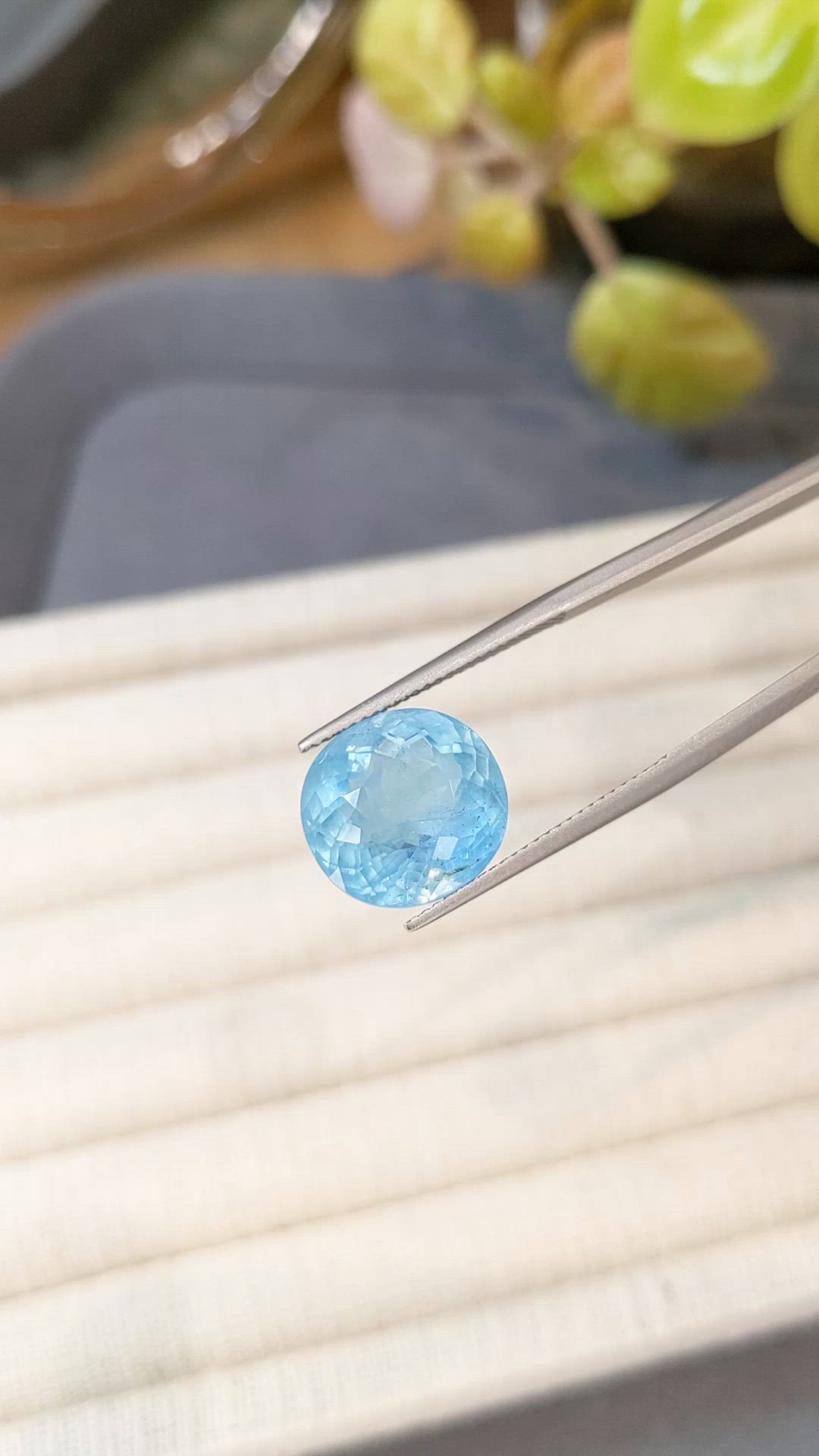 10.32 Ct. Blue Aquamarine from Brazil Size Video
