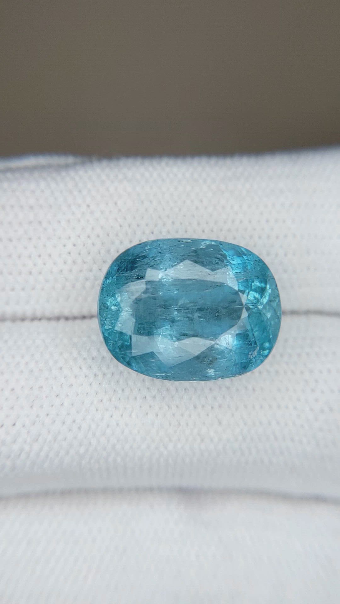 11.66 Ct. Blue Aquamarine from Brazil Size Video