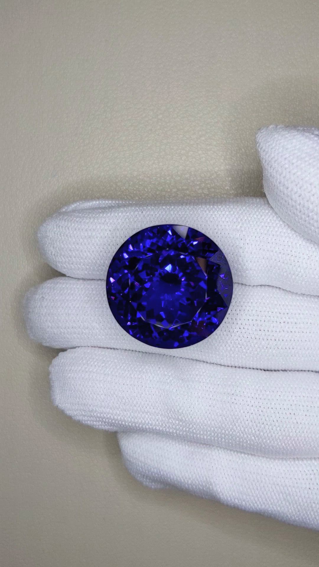 60.03 Ct. Violetish Blue Tanzanite from Tanzania Size Video