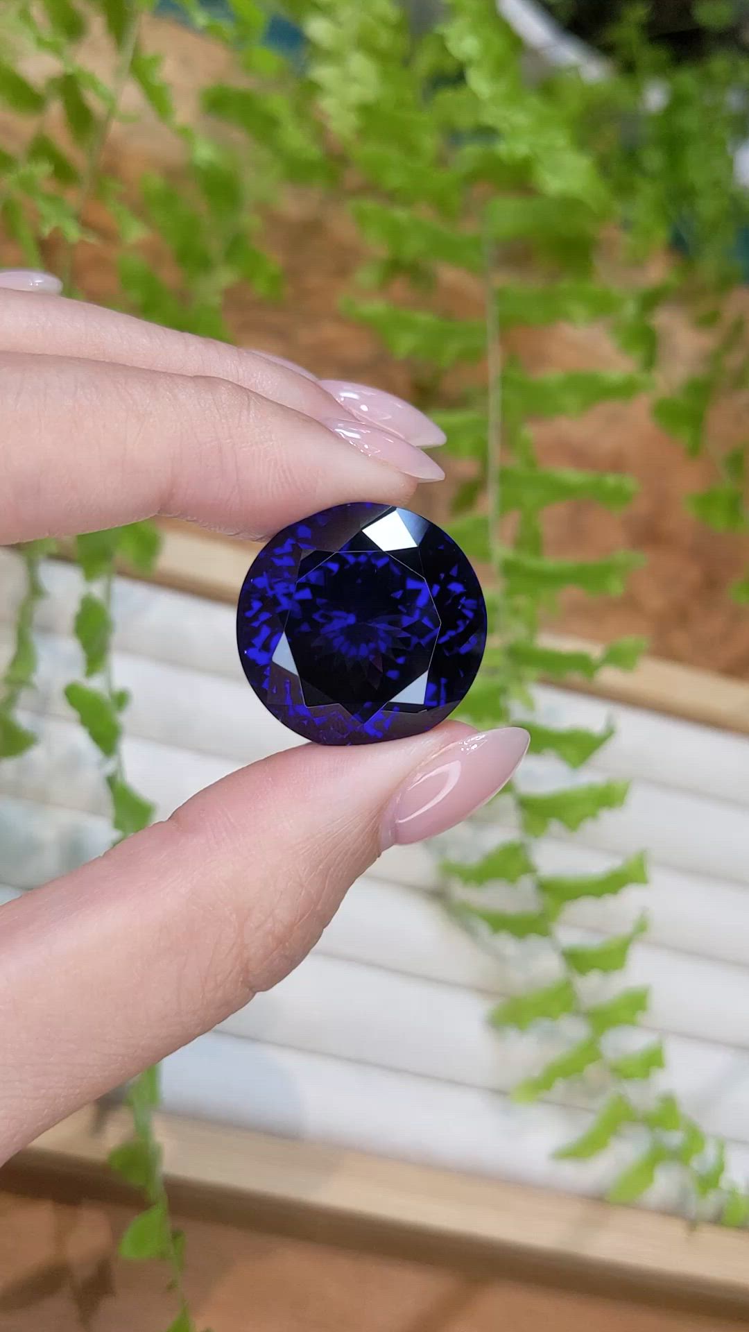 60.03 Ct. Violetish Blue Tanzanite from Tanzania Size Video