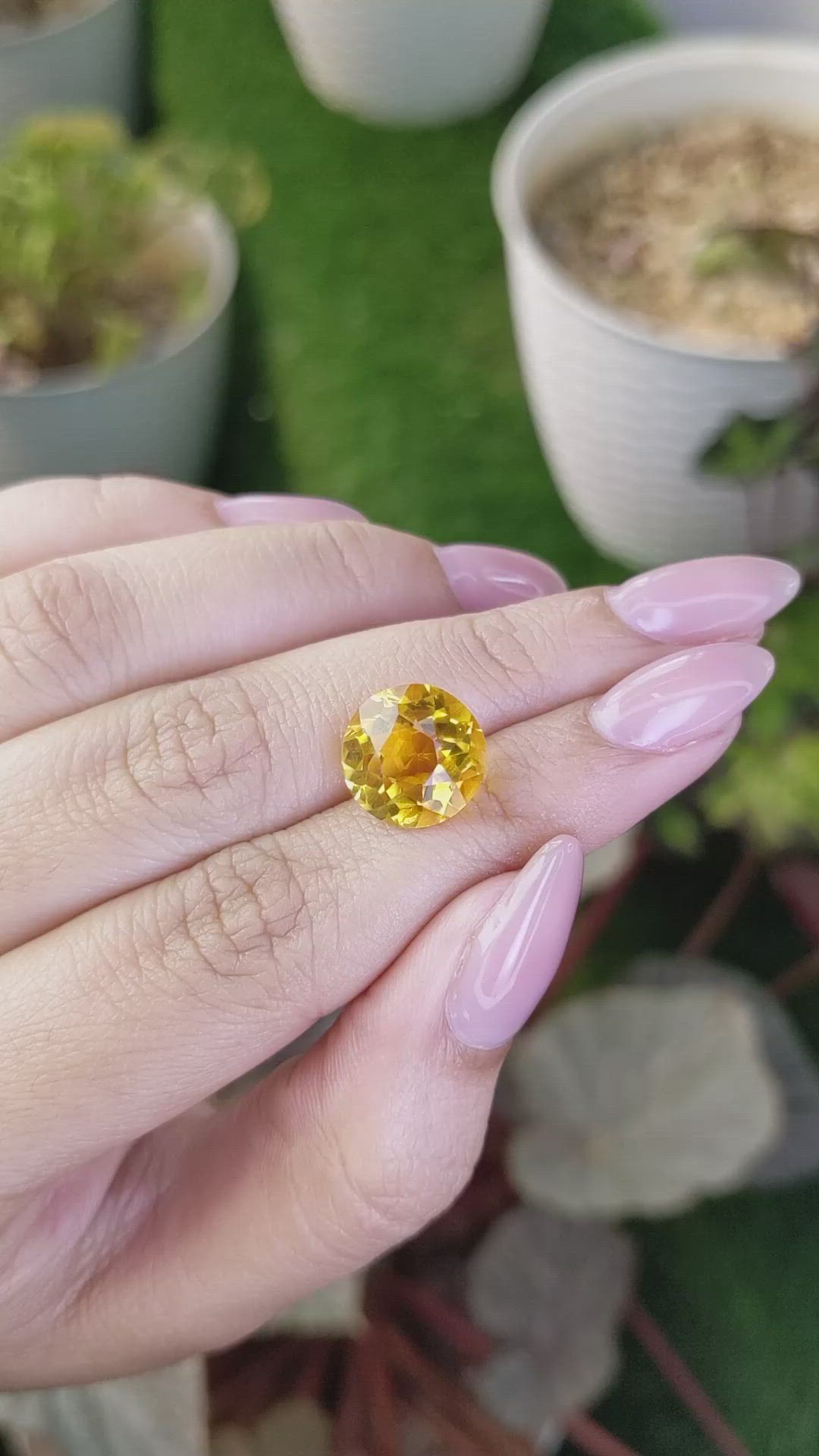 6.11 Ct. Yellow Citrine from Brazil Size Video