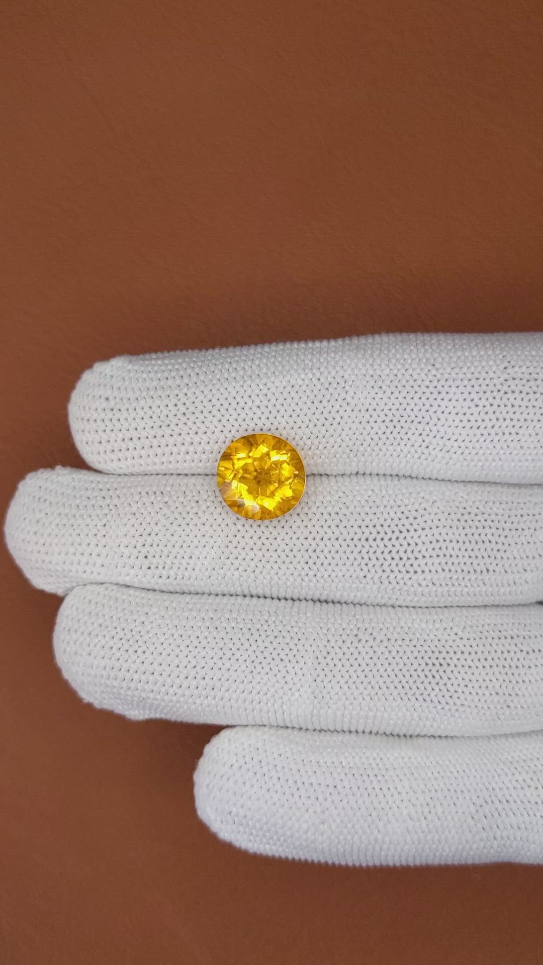 4.89 Ct. Yellow Citrine from Brazil Size Video