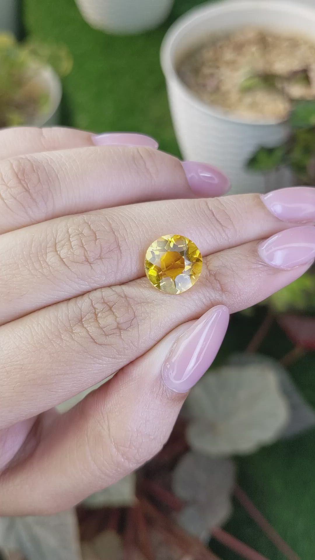 4.67 Ct. Yellow Citrine from Brazil Size Video
