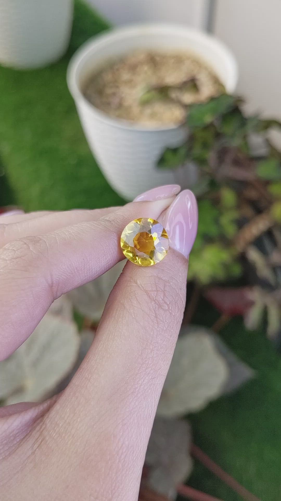 4.67 Ct. Yellow Citrine from Brazil Size Video