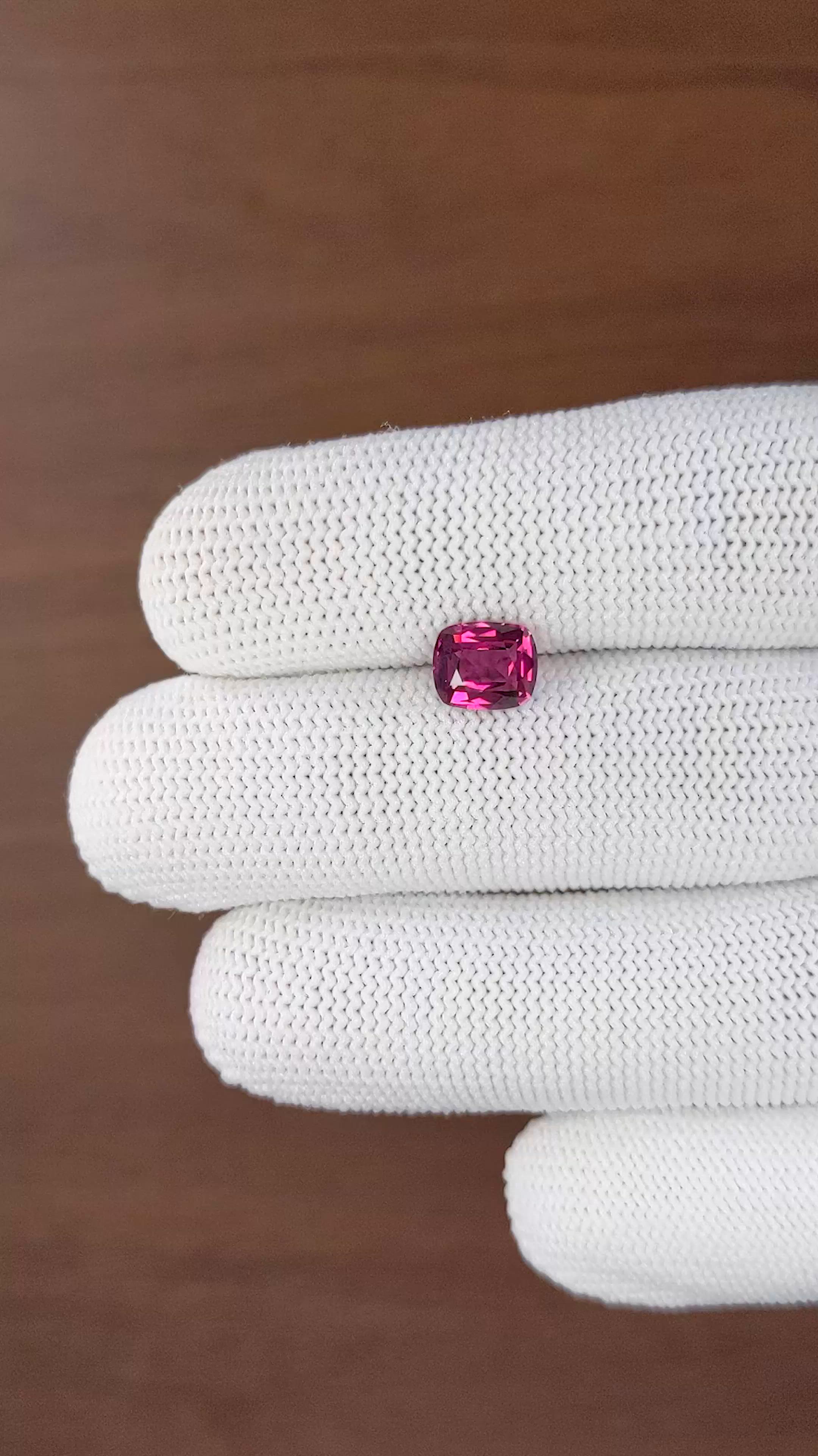 1.83 Ct. Purplish Pink Garnet from Tanzania Size Video
