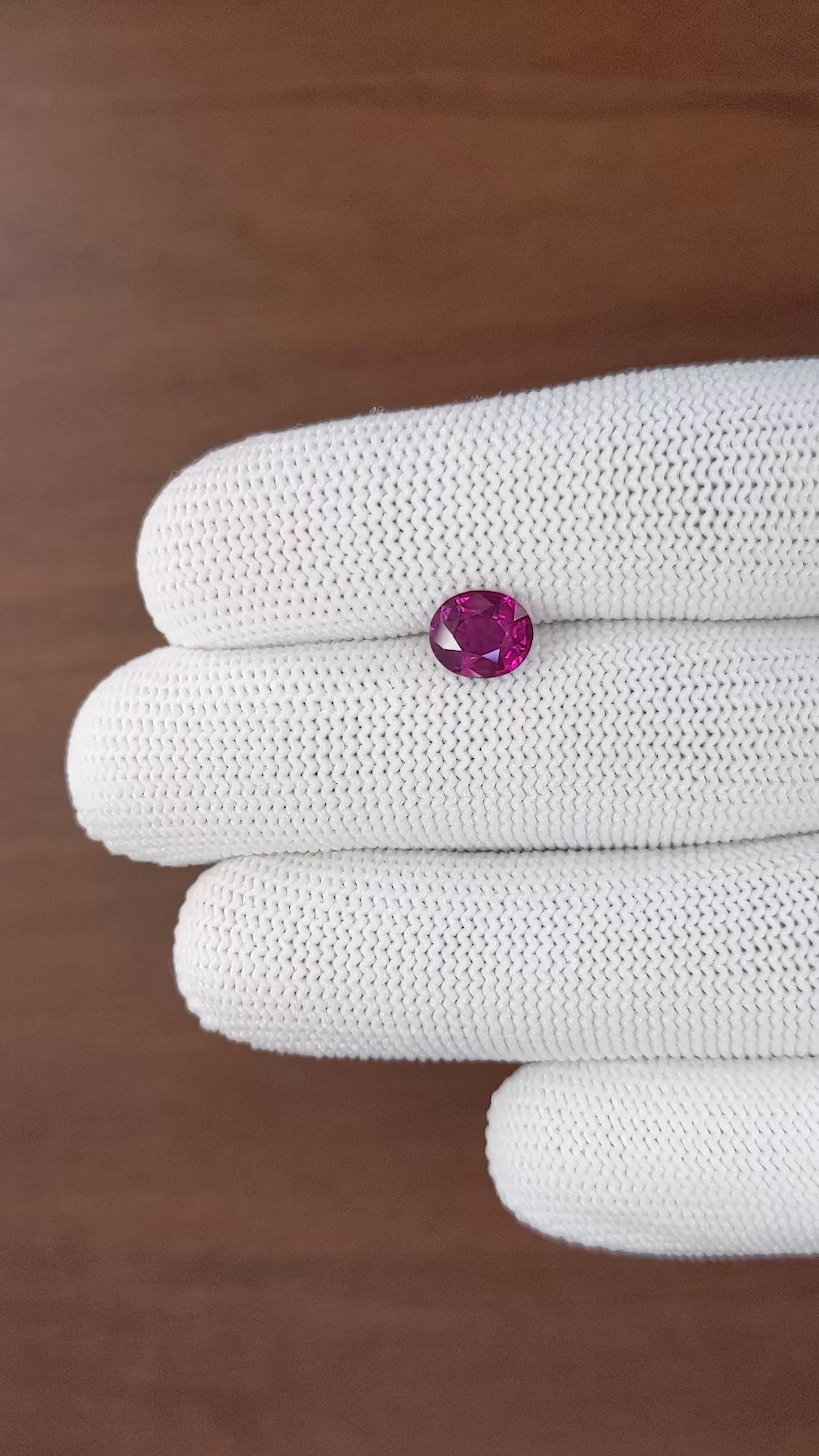 1.78 Ct. Pinkish Purple Garnet from Tanzania Size Video