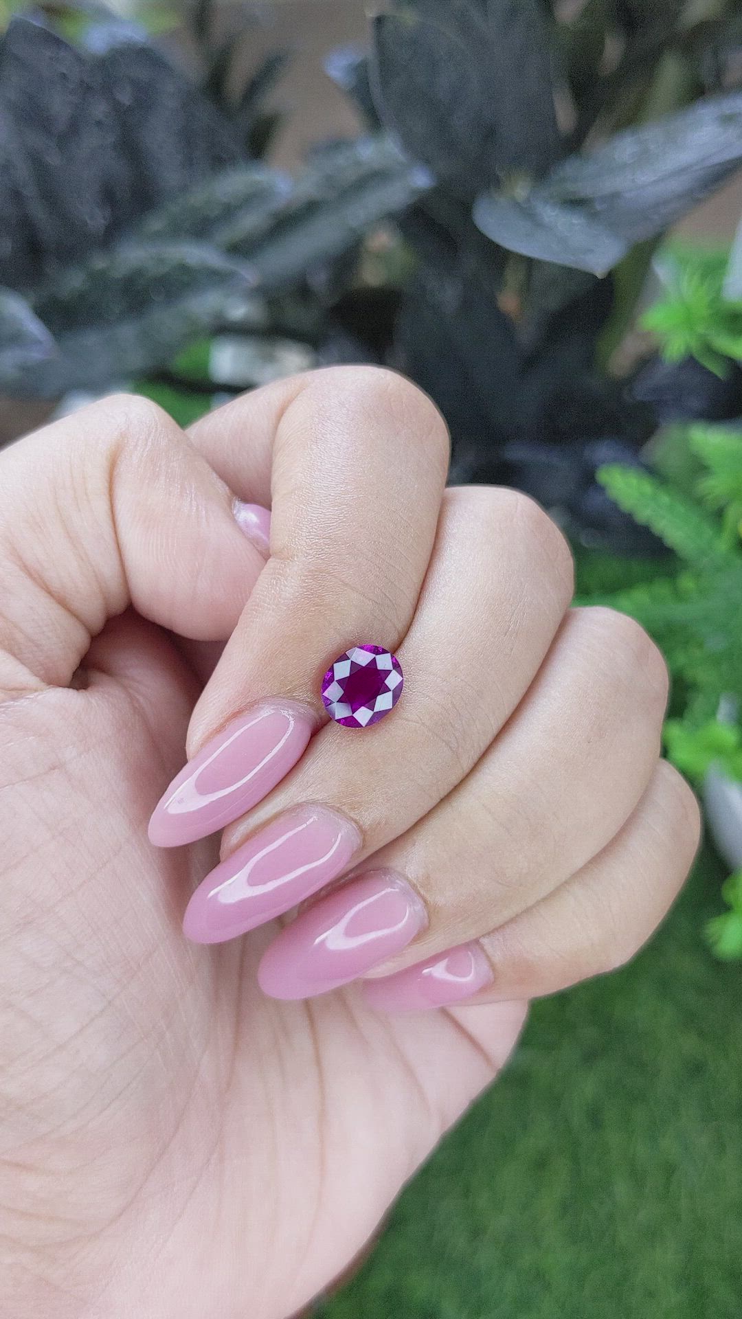 1.78 Ct. Pinkish Purple Garnet from Tanzania Size Video