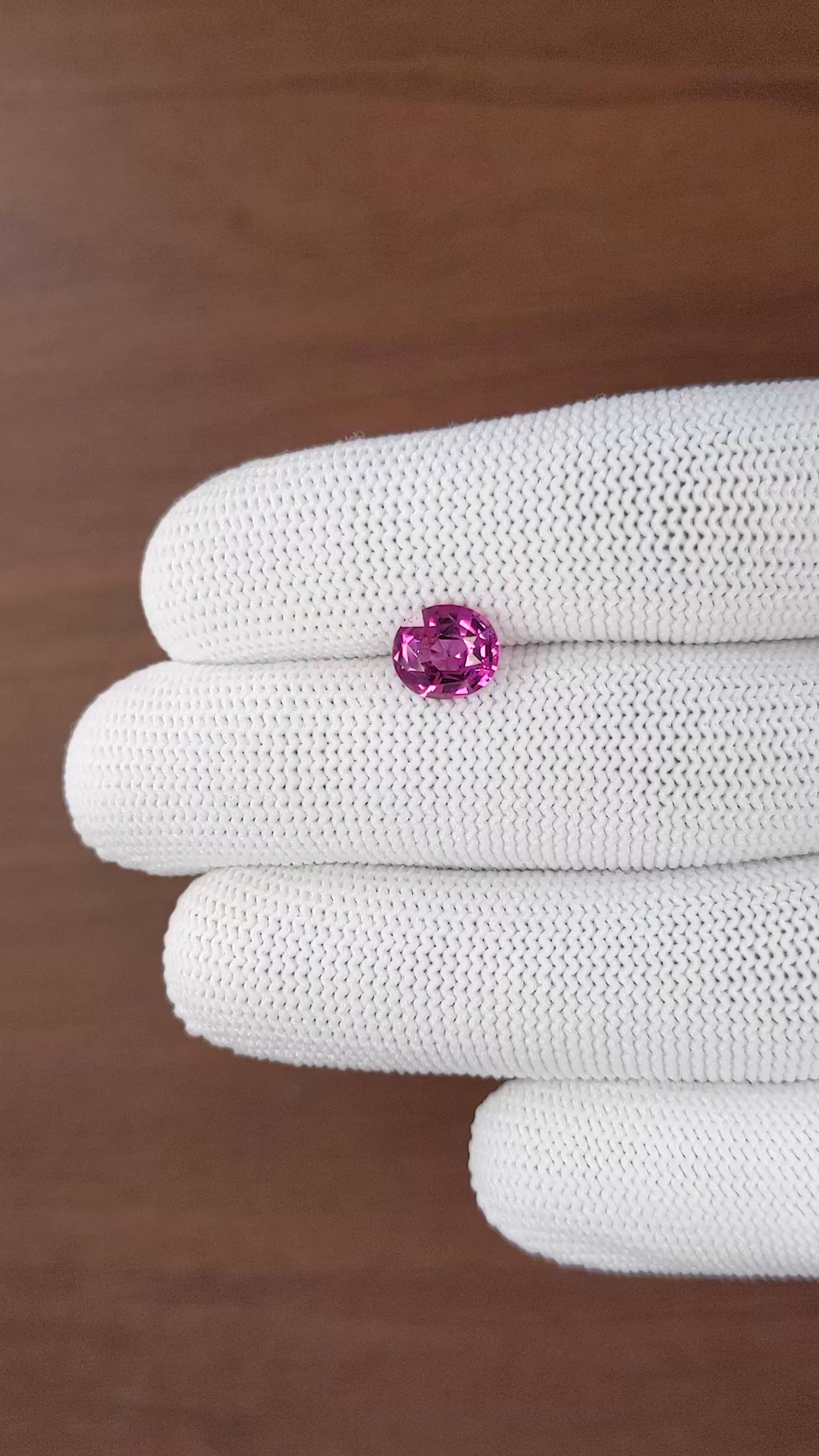 2.08 Ct. Pinkish Purple Garnet from Tanzania Size Video