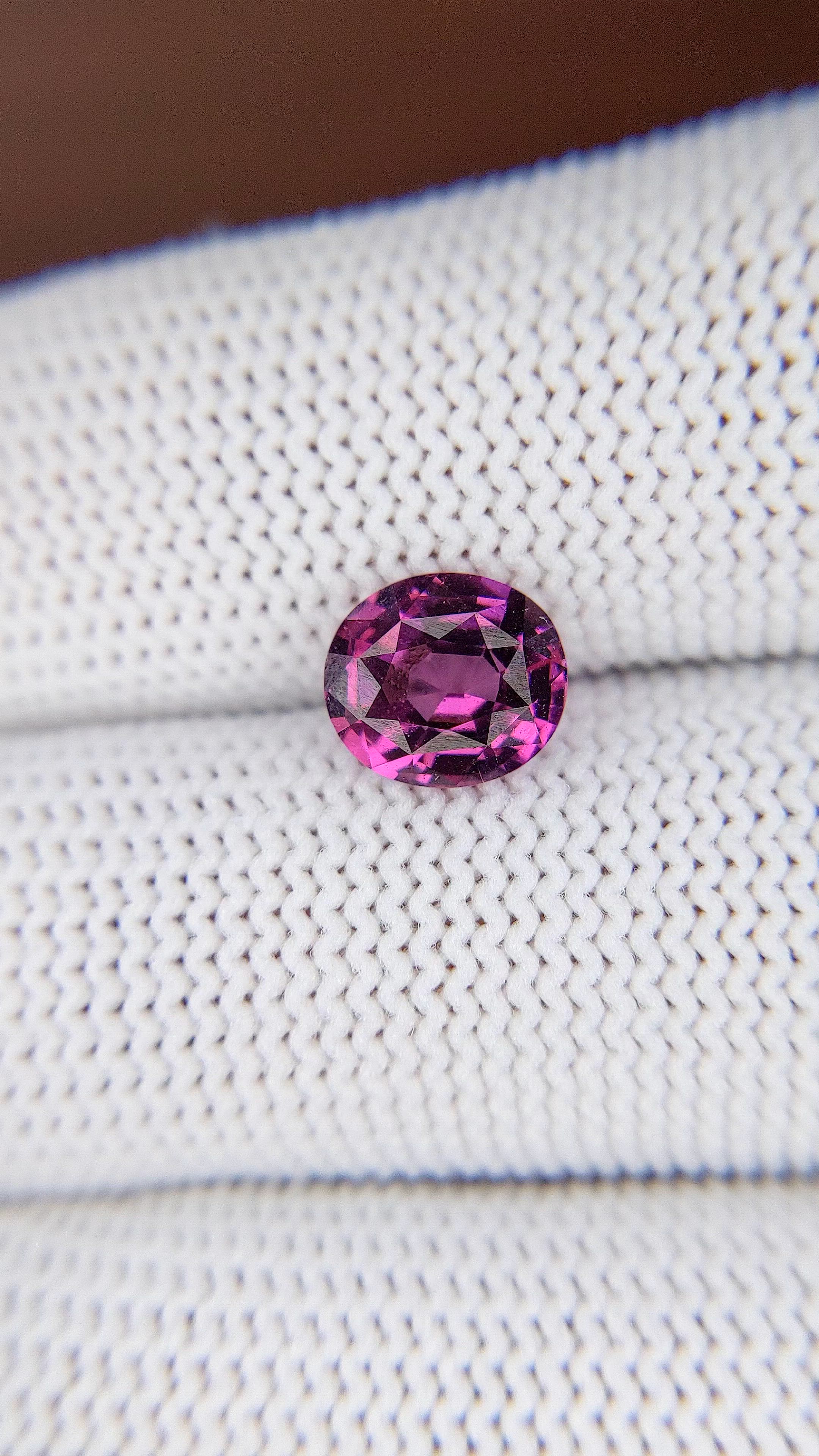 2.08 Ct. Pinkish Purple Garnet from Tanzania Size Video