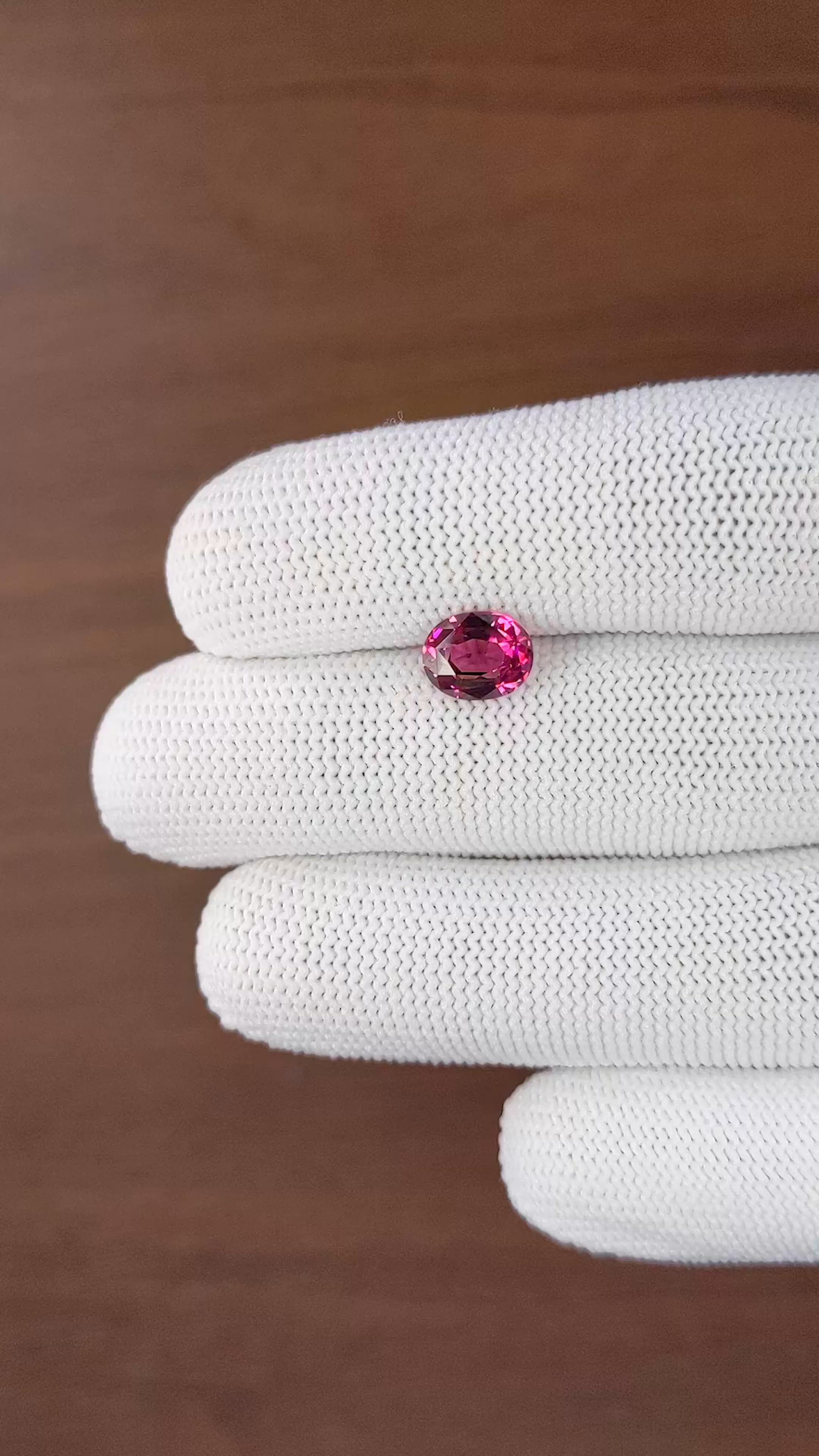 2.52 Ct. Purplish Pink Garnet from Tanzania Size Video