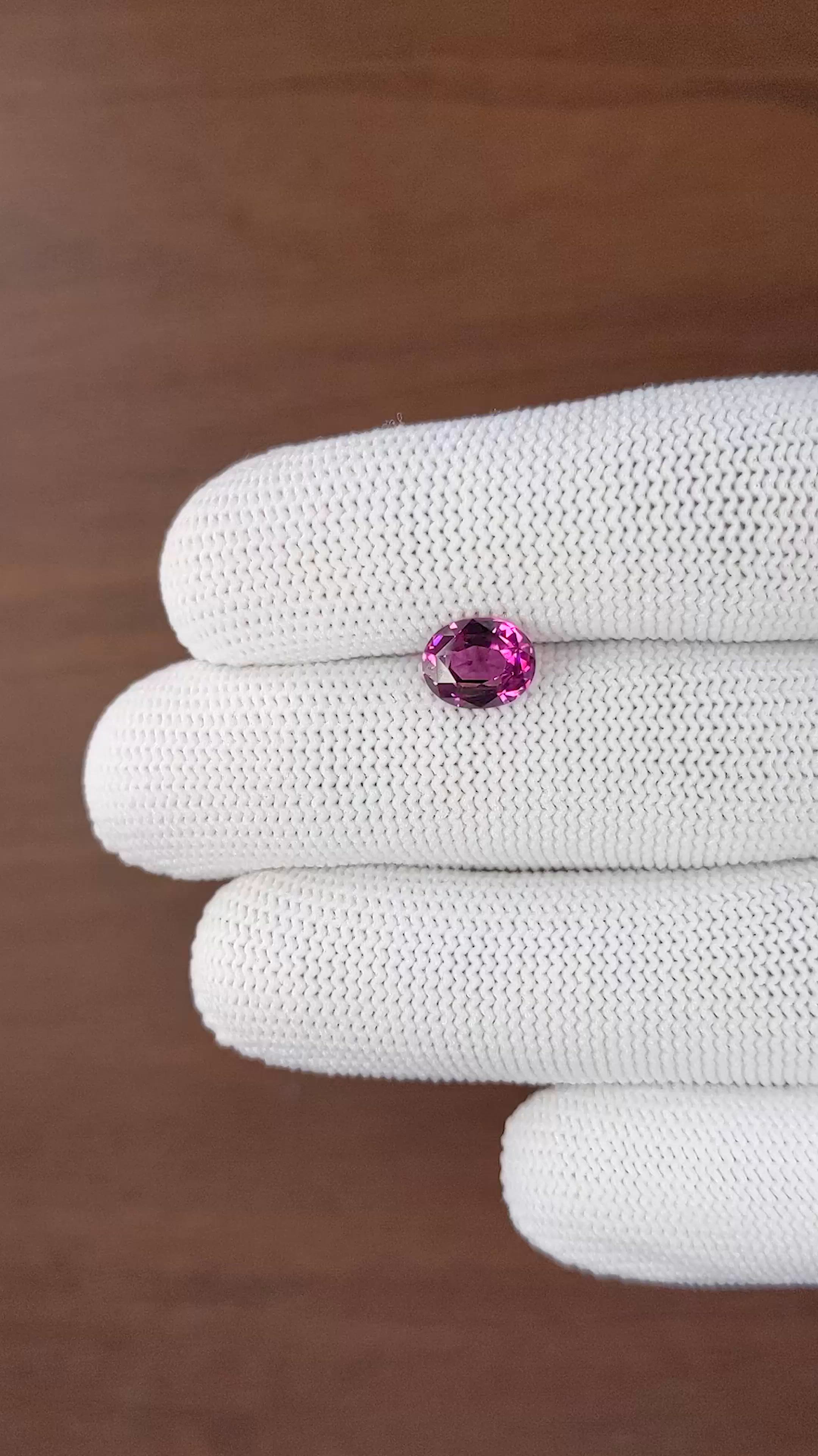 2.20 Ct. Pinkish Purple Garnet from Tanzania Size Video