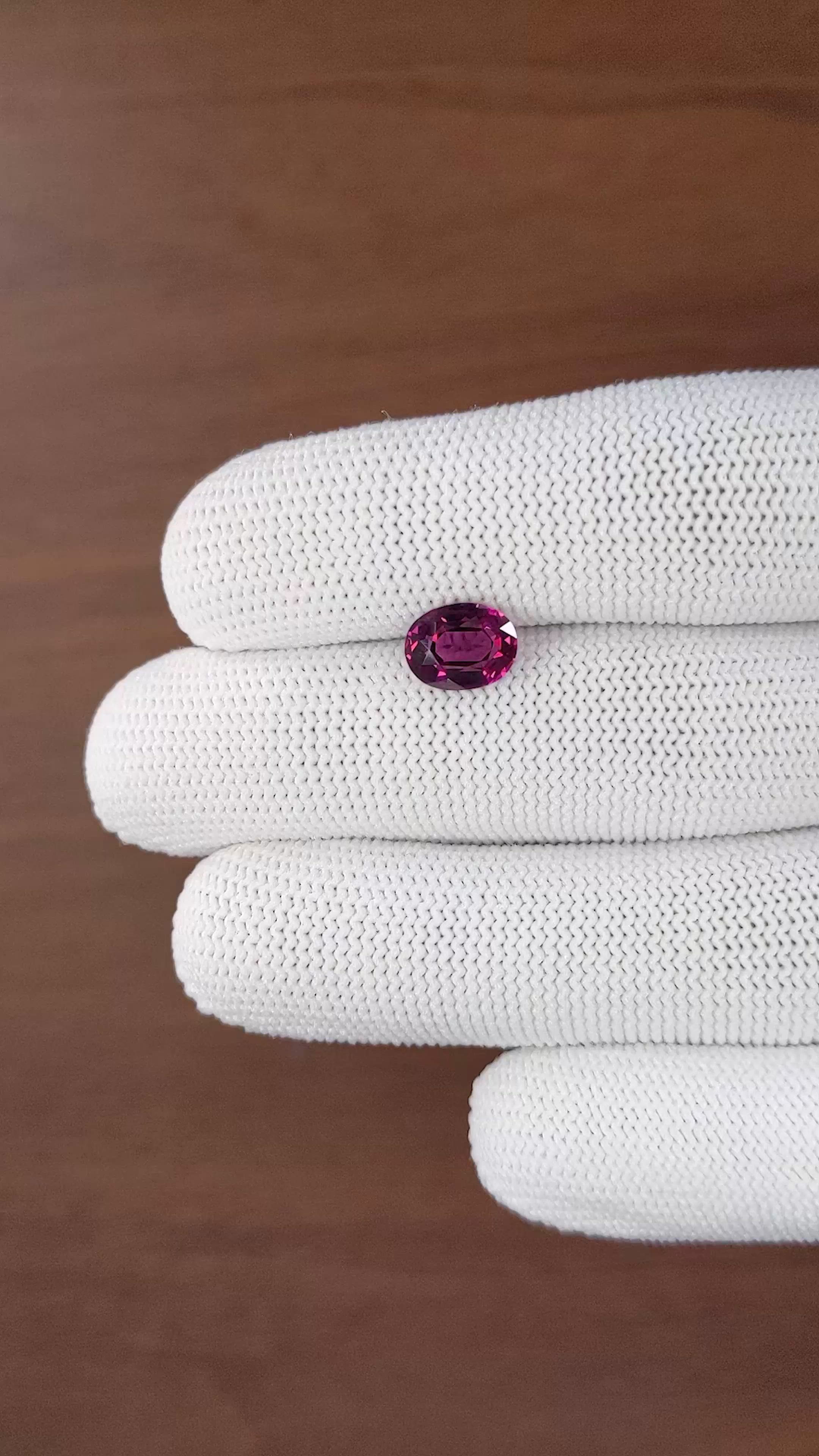 2.40 Ct. Pinkish Purple Garnet from Tanzania Size Video
