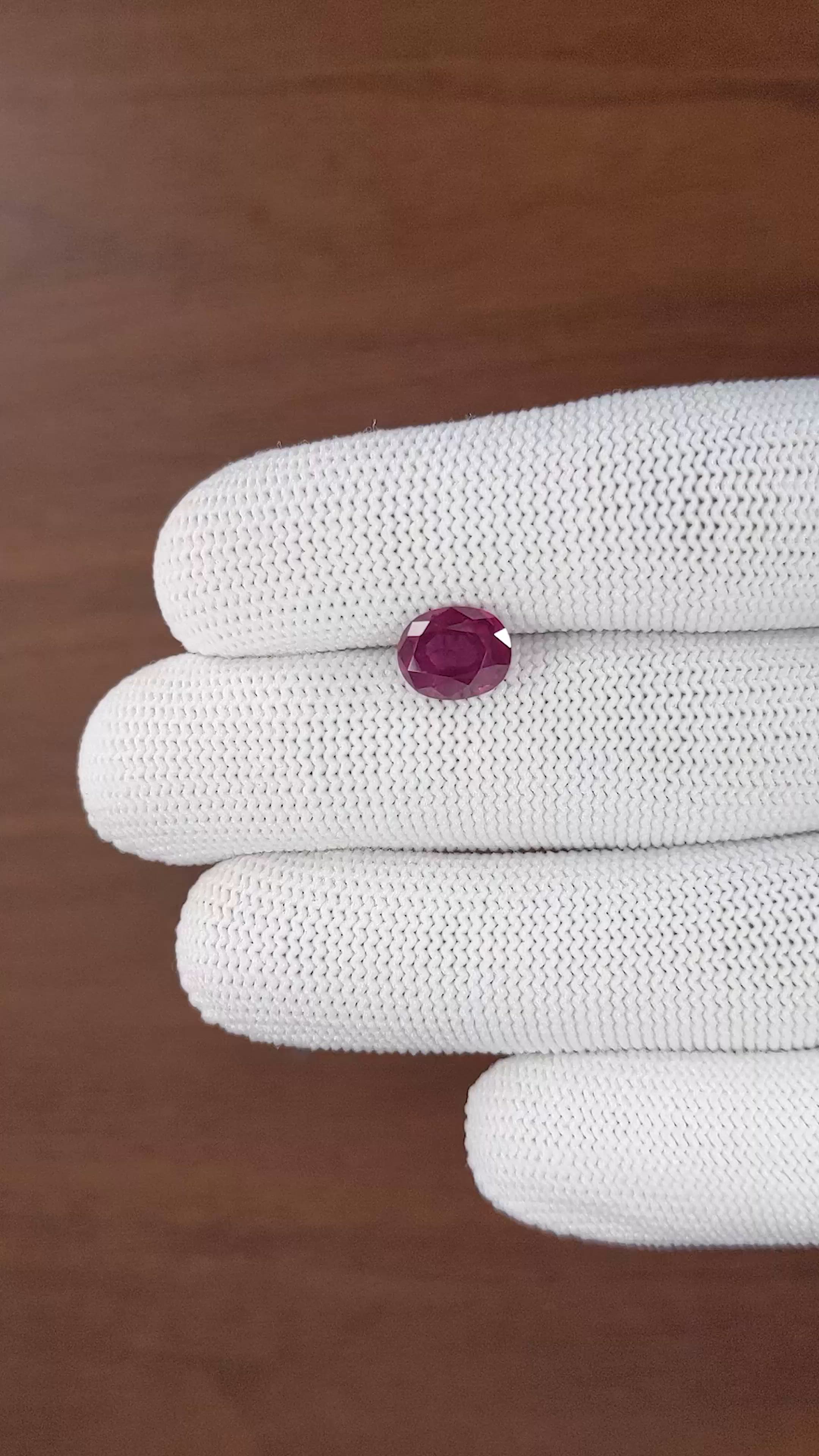 2.94 Ct. Pinkish Purple Garnet from Tanzania Size Video