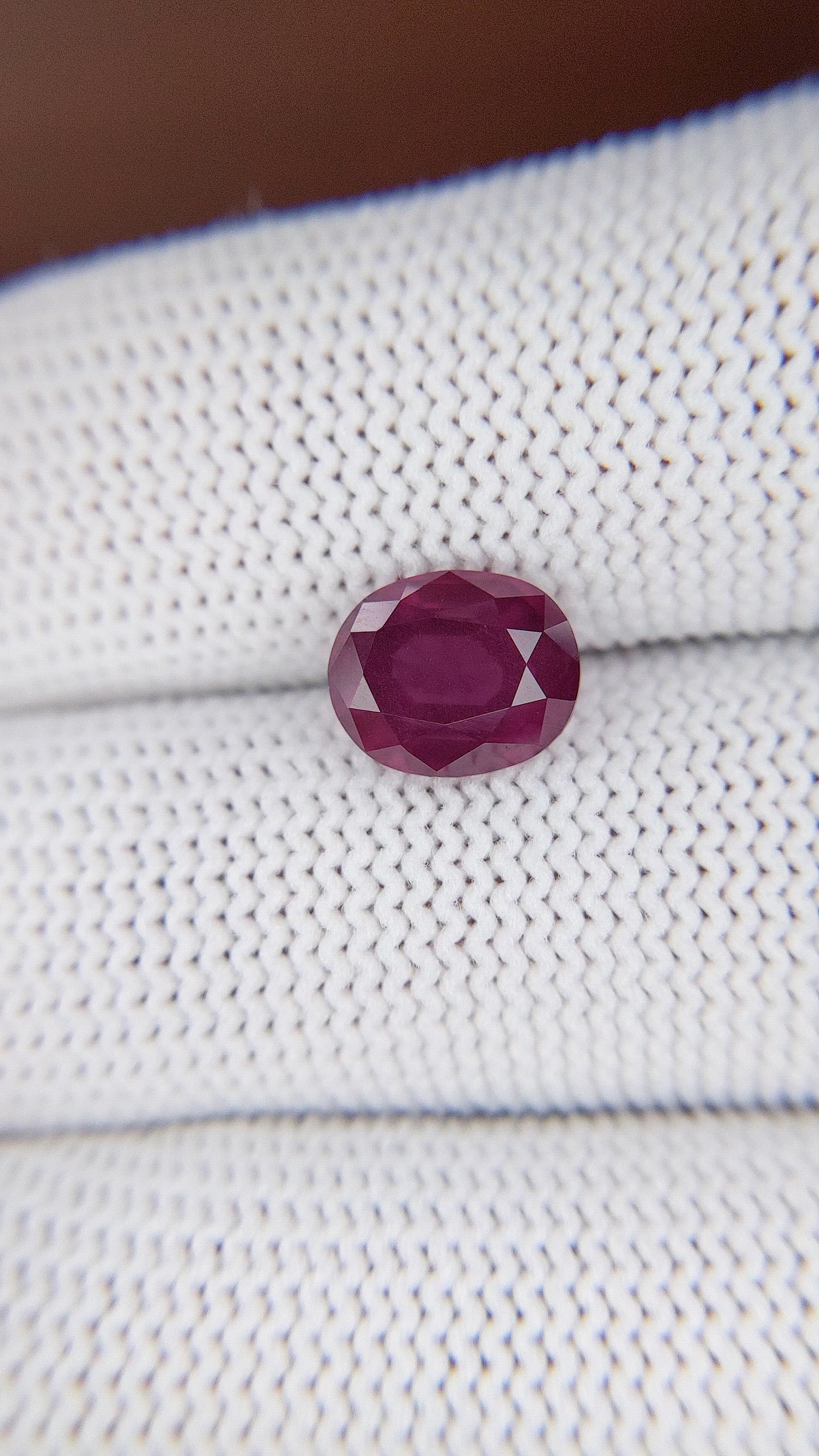 2.94 Ct. Pinkish Purple Garnet from Tanzania Size Video