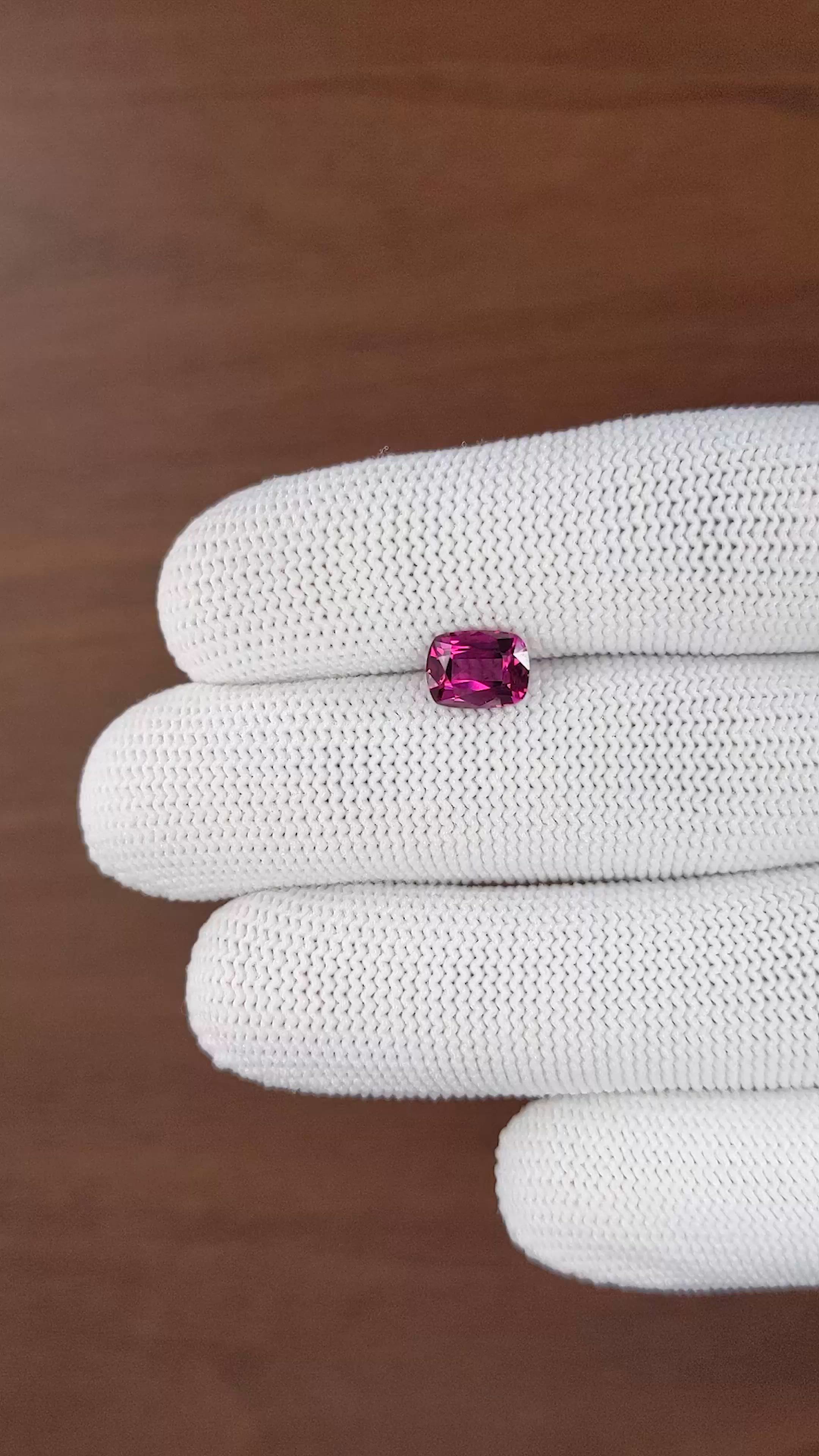 2.08 Ct. Pinkish Purple Garnet from Tanzania Size Video