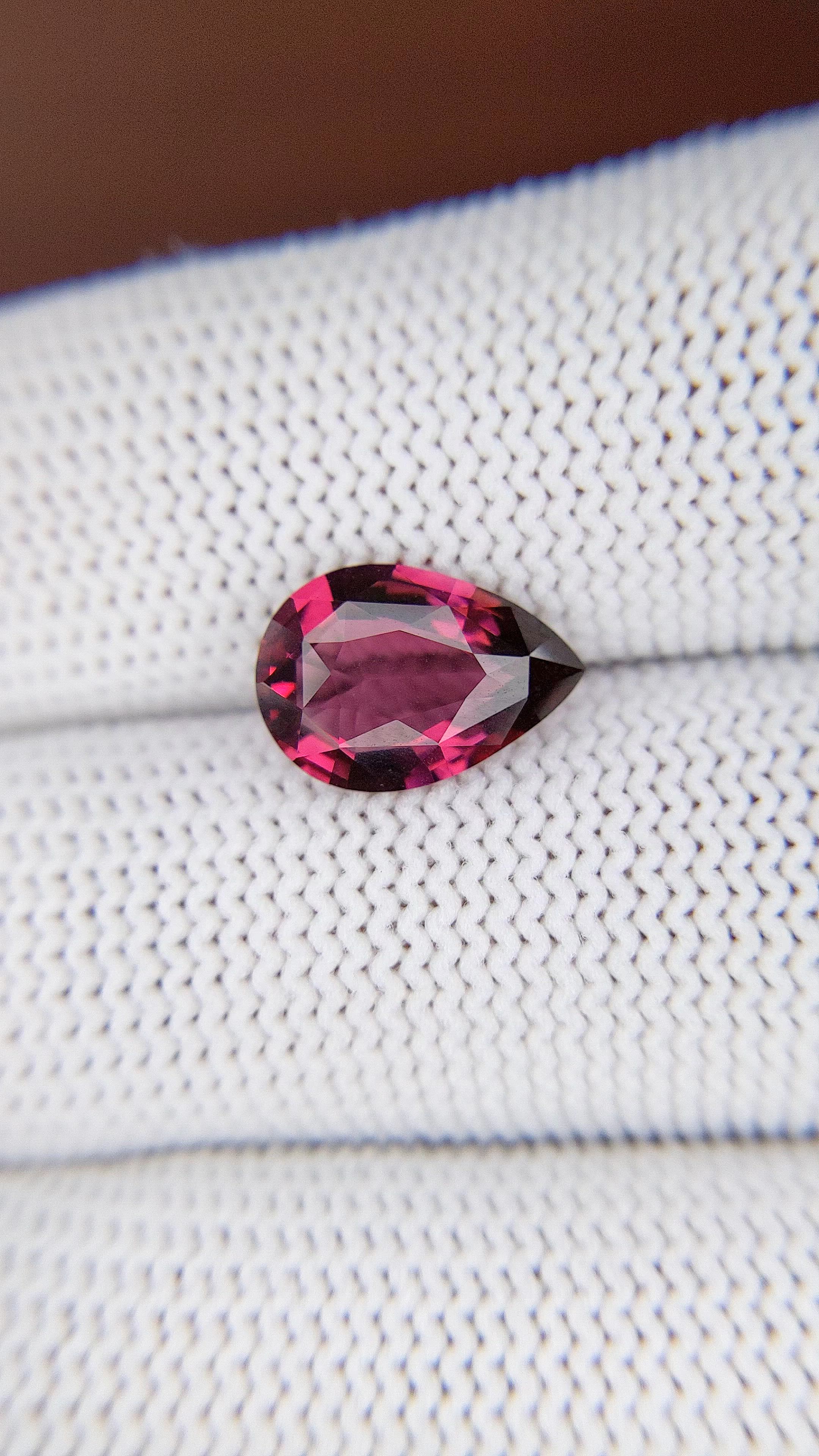 3.01 Ct. Purplish Pink Garnet from Tanzania Size Video