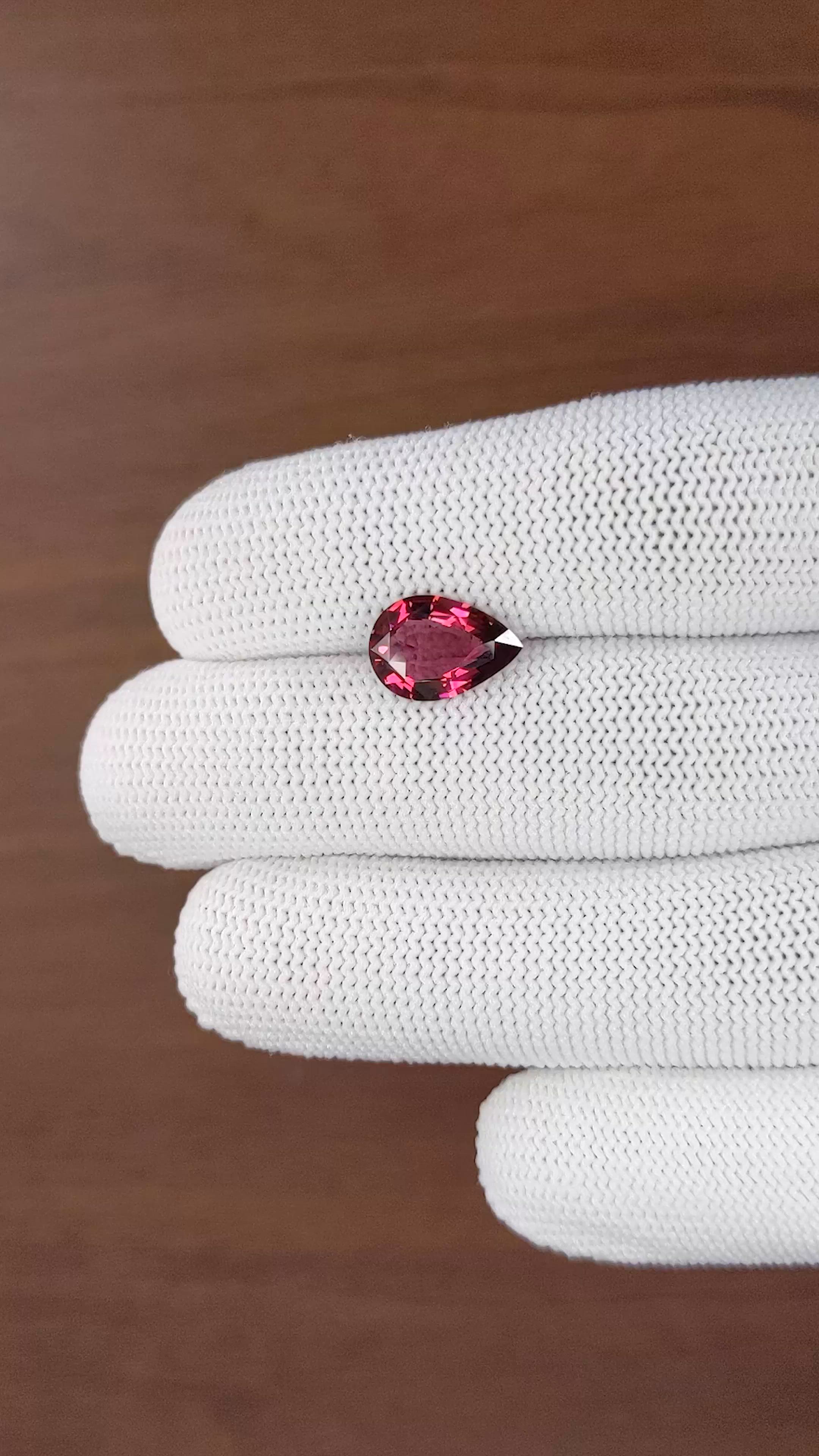 3.01 Ct. Purplish Pink Garnet from Tanzania Size Video