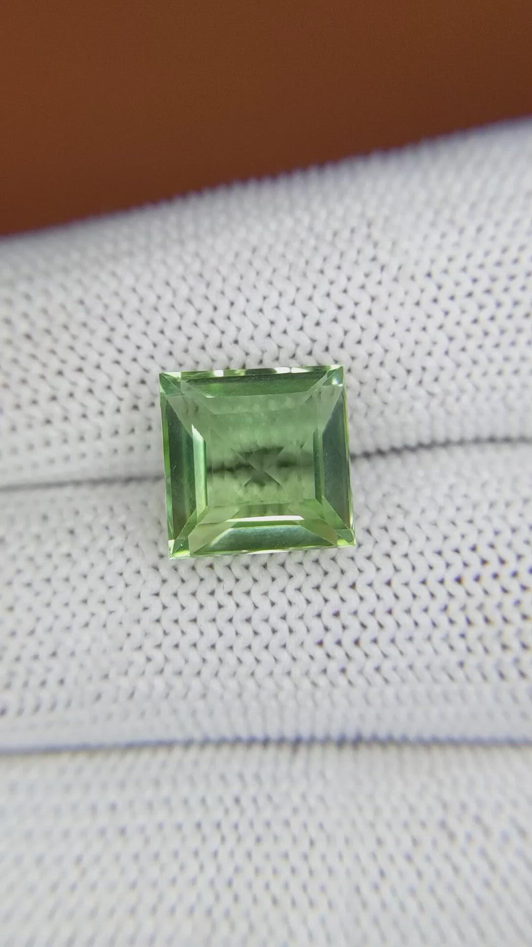 5.64 Ct. Mint Green Prasiolite from Brazil Size Video