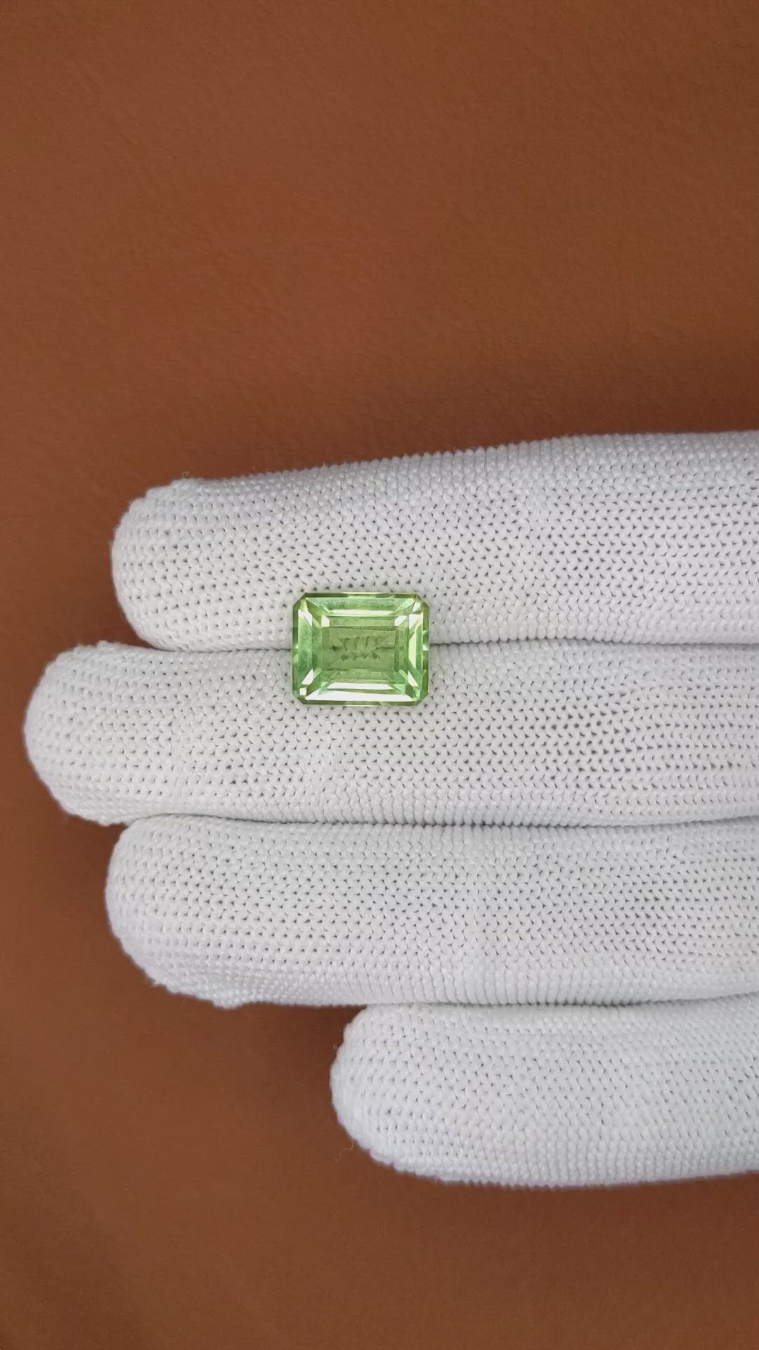 6.11 Ct. Green Prasiolite from Brazil Size Video