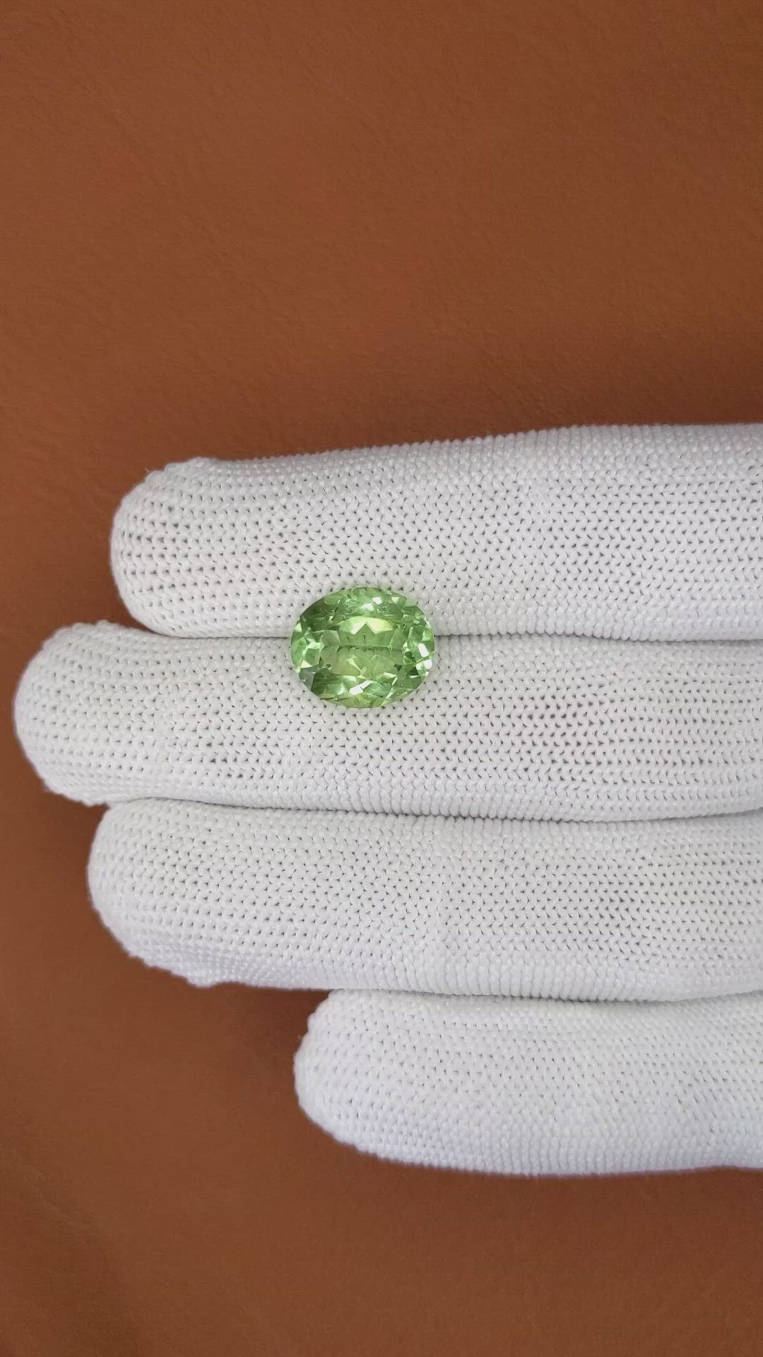5.65 Ct. Green Prasiolite from Brazil Size Video