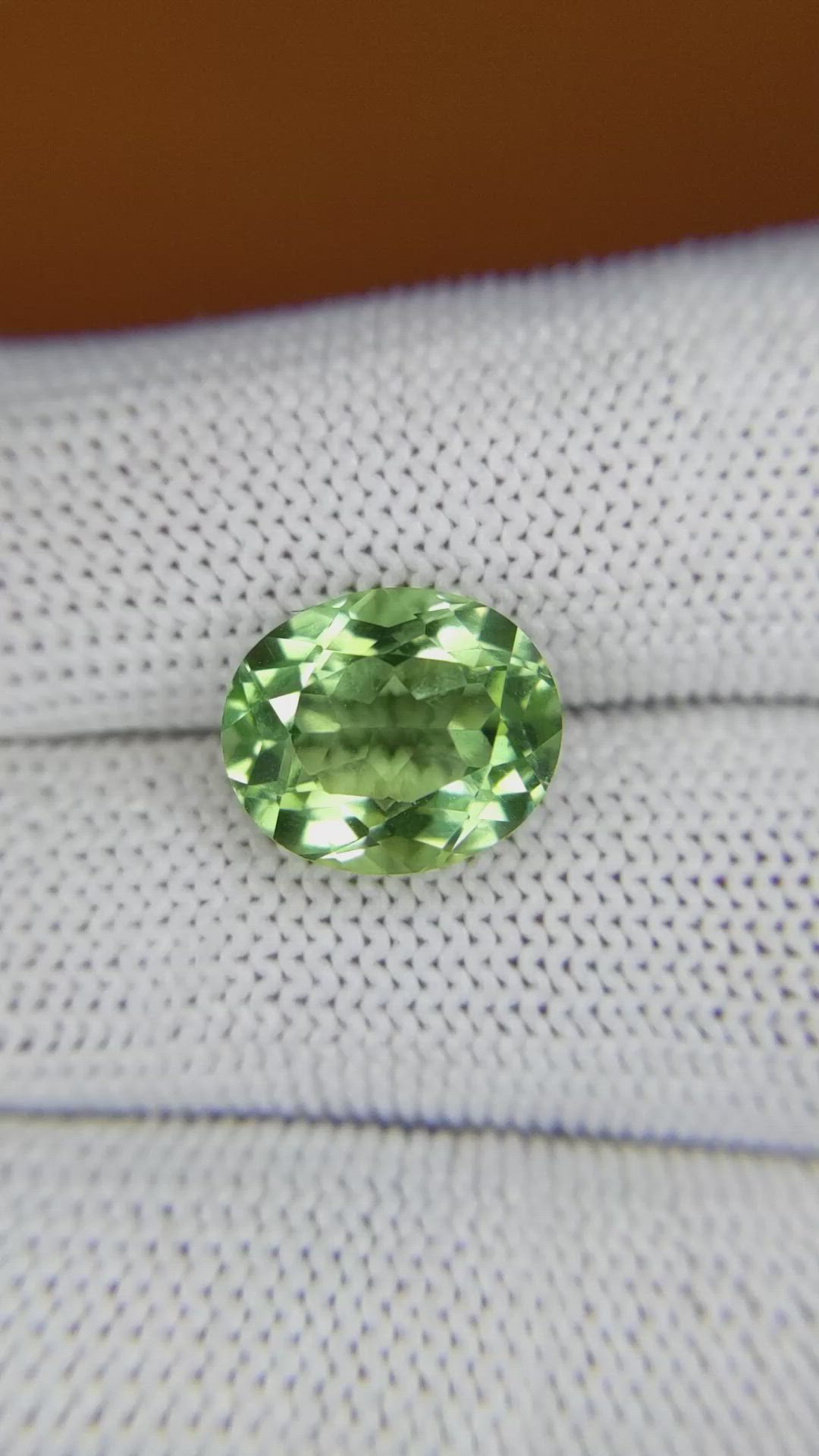 5.65 Ct. Green Prasiolite from Brazil Size Video
