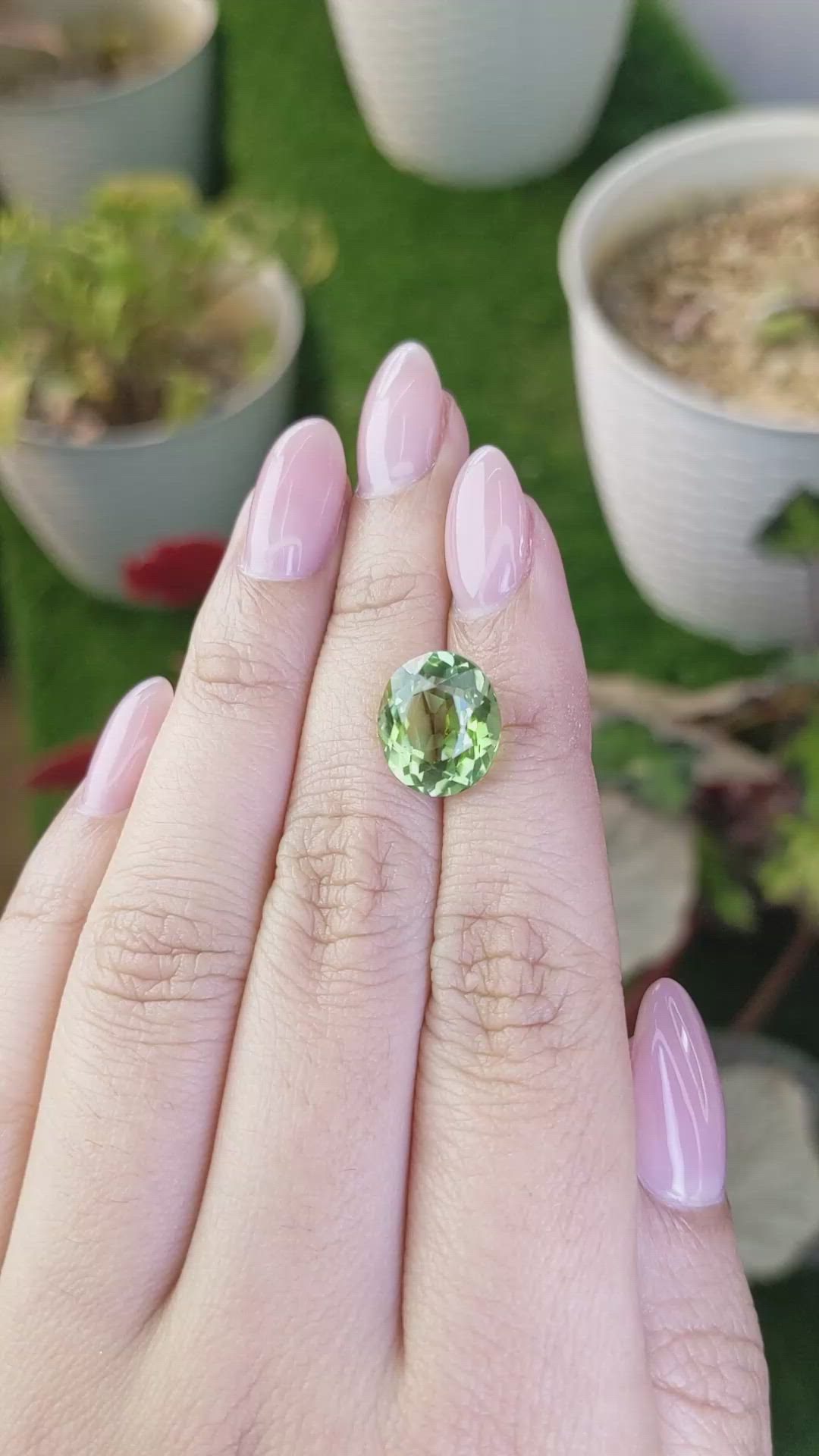 5.66 Ct. Green Prasiolite from Brazil Size Video
