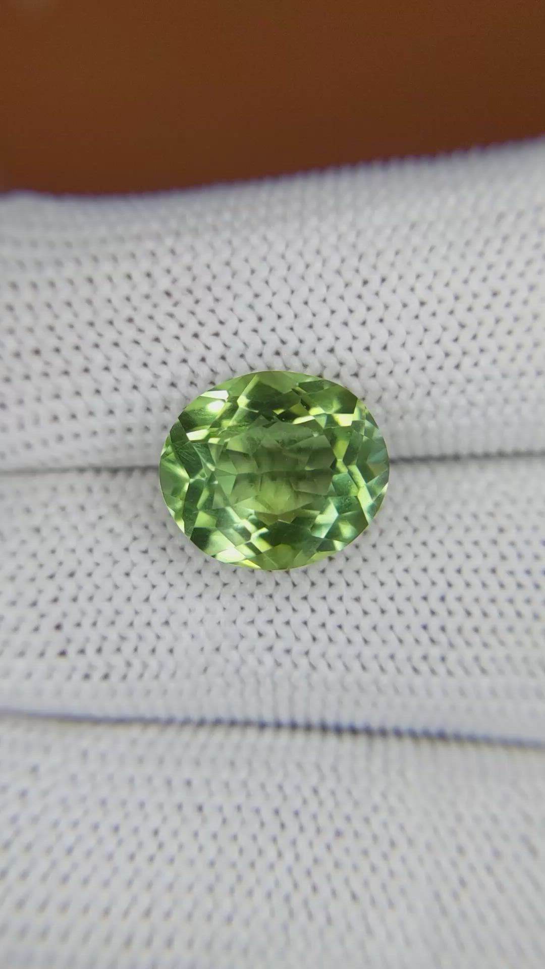 5.66 Ct. Green Prasiolite from Brazil Size Video