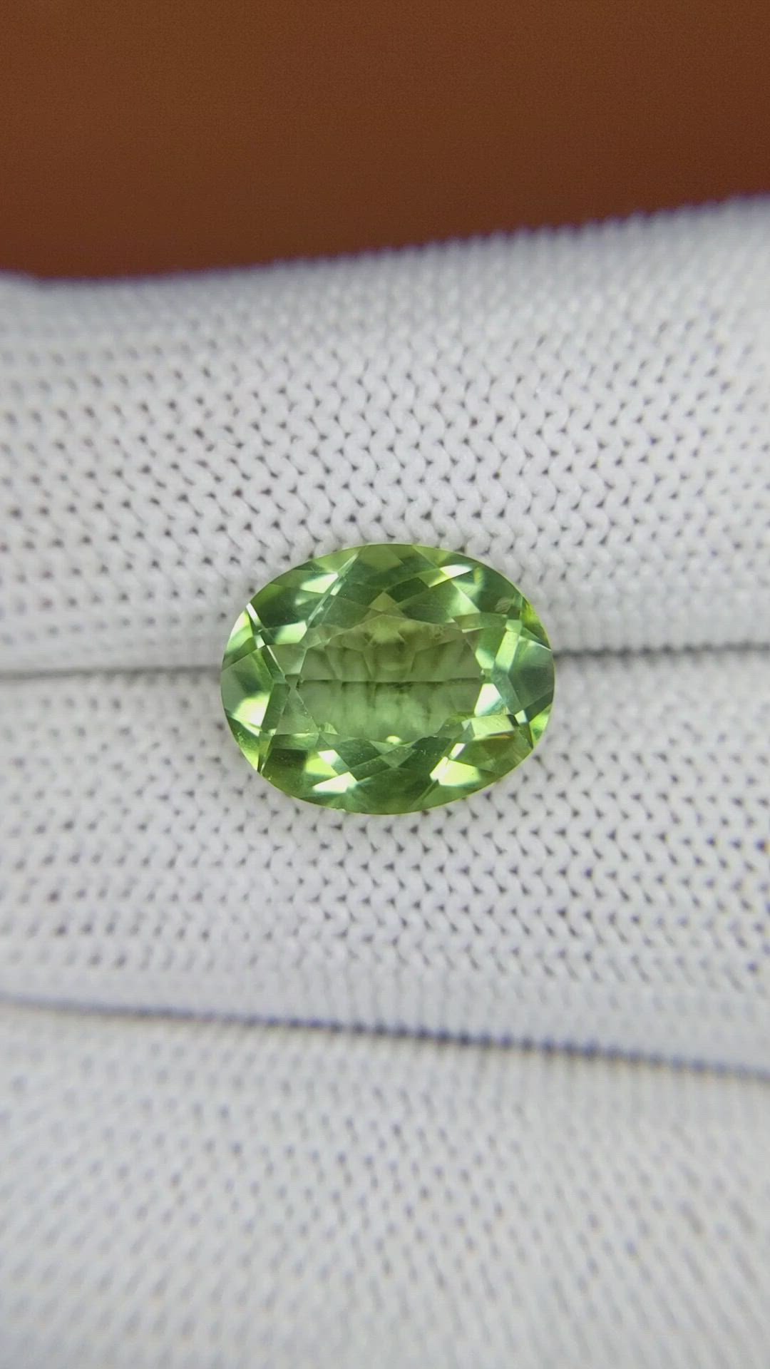 5.34 Ct. Green Prasiolite from Brazil Size Video