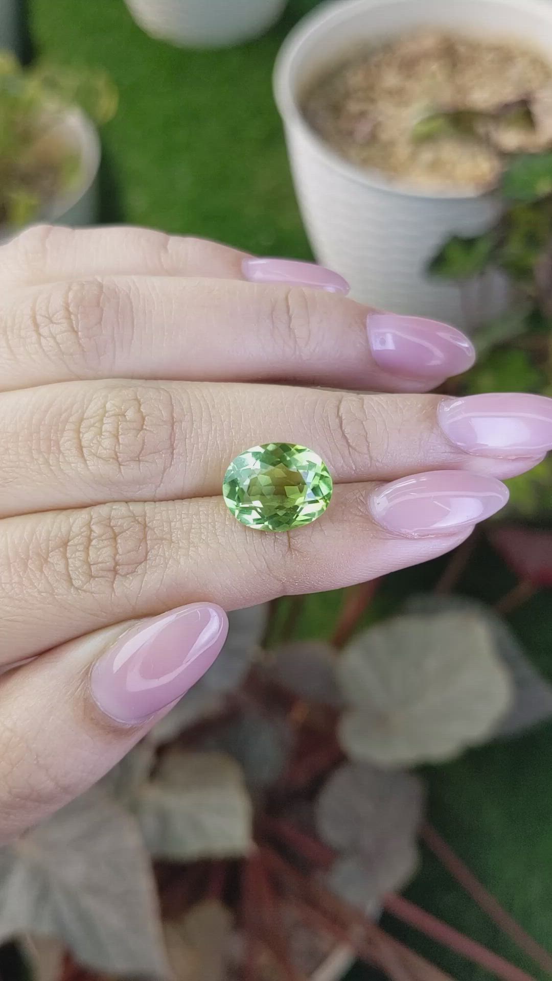 5.34 Ct. Green Prasiolite from Brazil Size Video