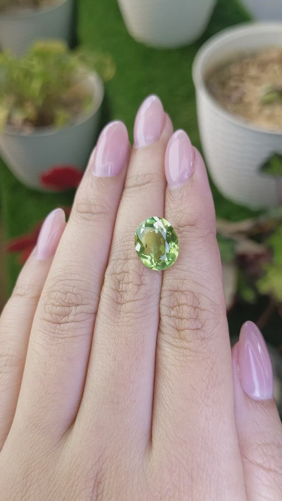 5.34 Ct. Green Prasiolite from Brazil Size Video