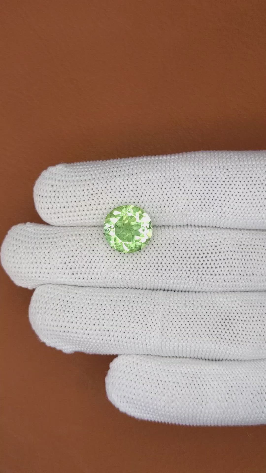 5.10 Ct. Yellowish Green Prasiolite from Brazil Size Video