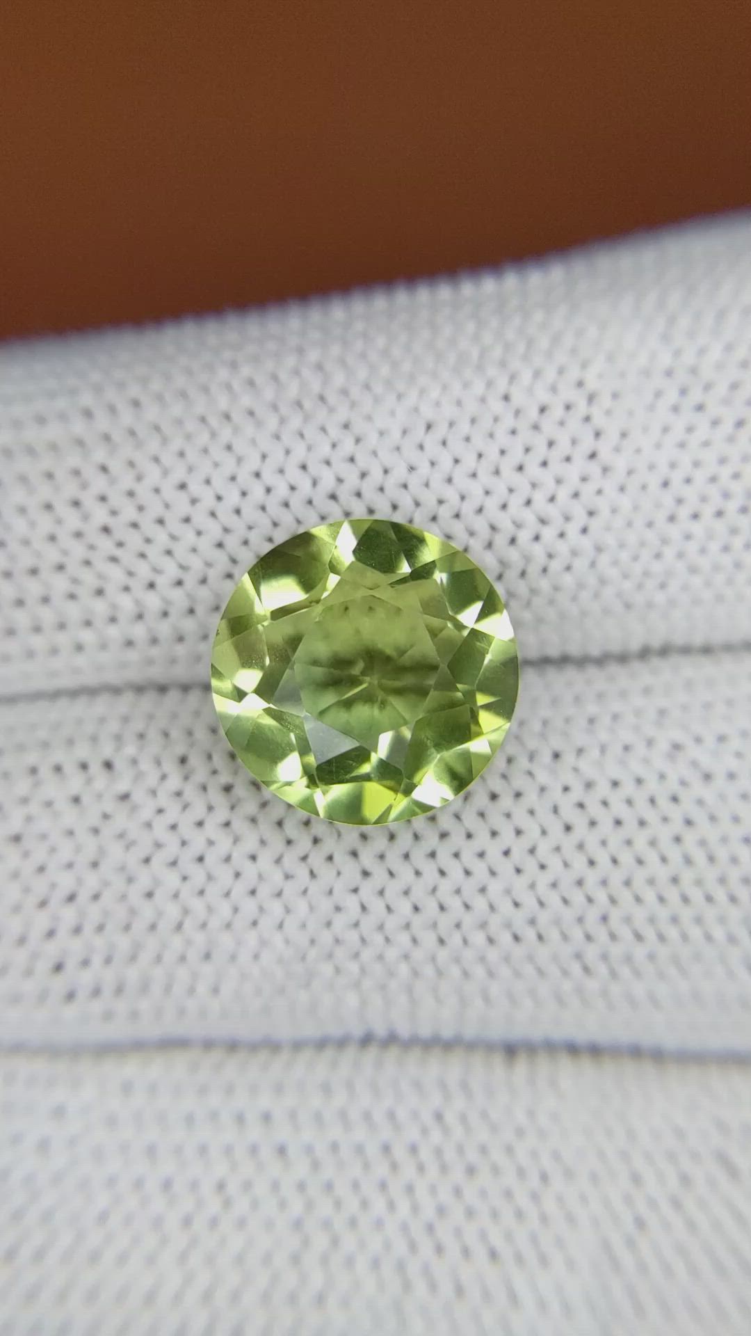 5.88 Ct. Yellowish Green Prasiolite from Brazil Size Video