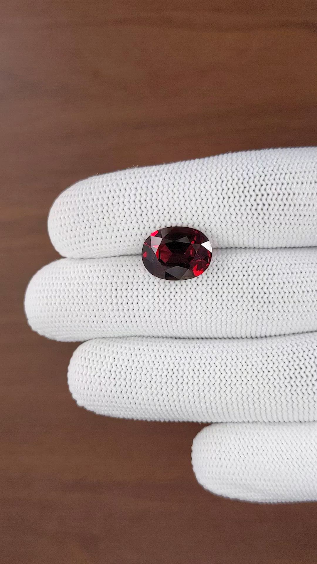 8.30 Ct. Purplish Red Garnet from Tanzania Size Video