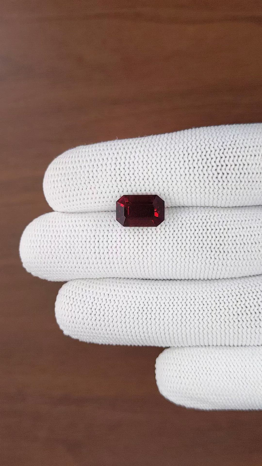 5.50 Ct. Orangish Red Garnet from Tanzania Size Video