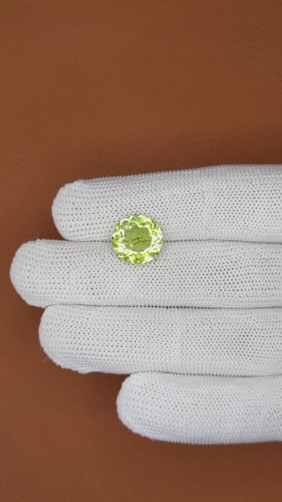4.97 Ct. Yellowish Green Prasiolite from Brazil Size Video