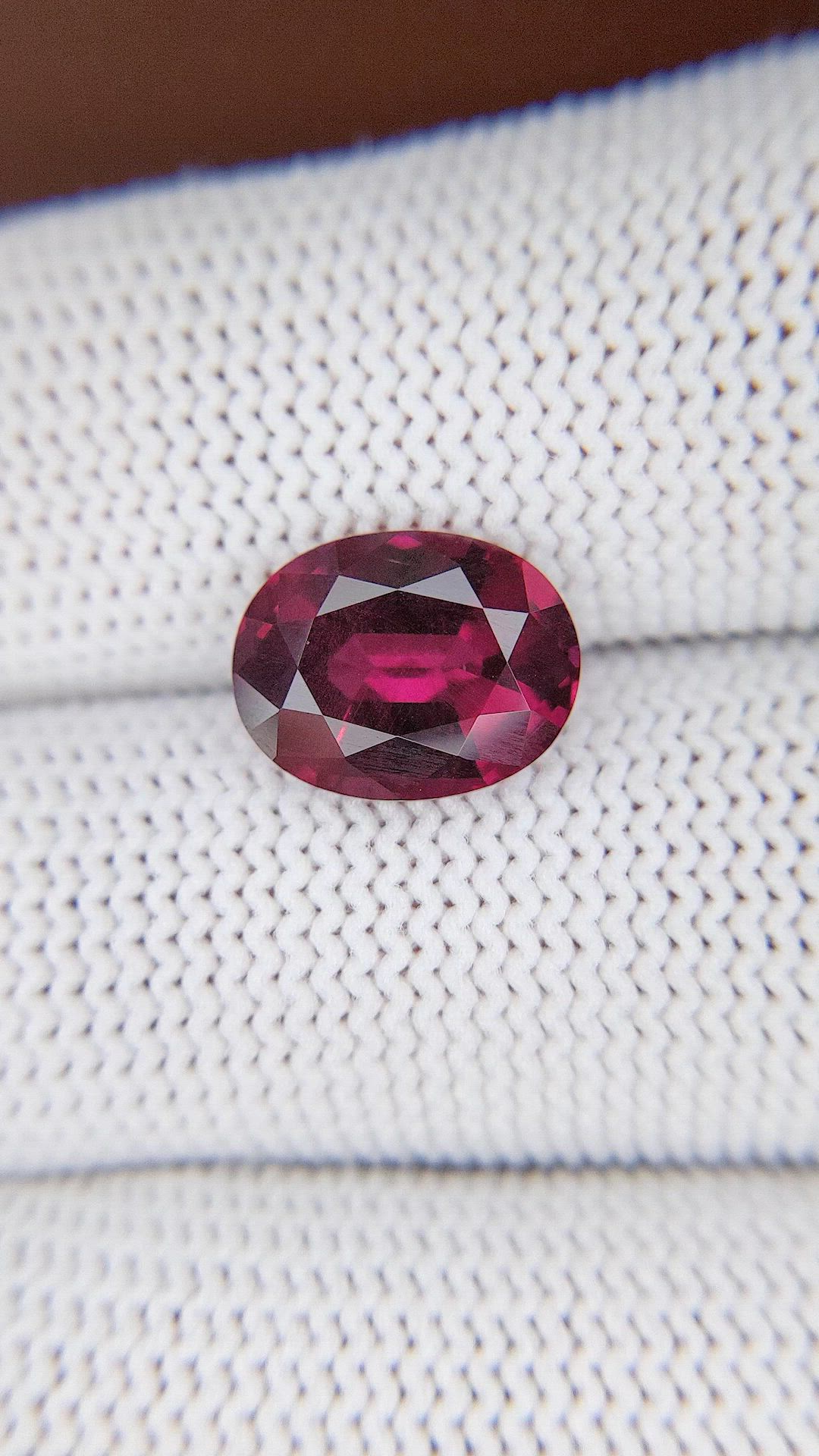 4.33 Ct. Purplish Pink Garnet from Tanzania Size Video