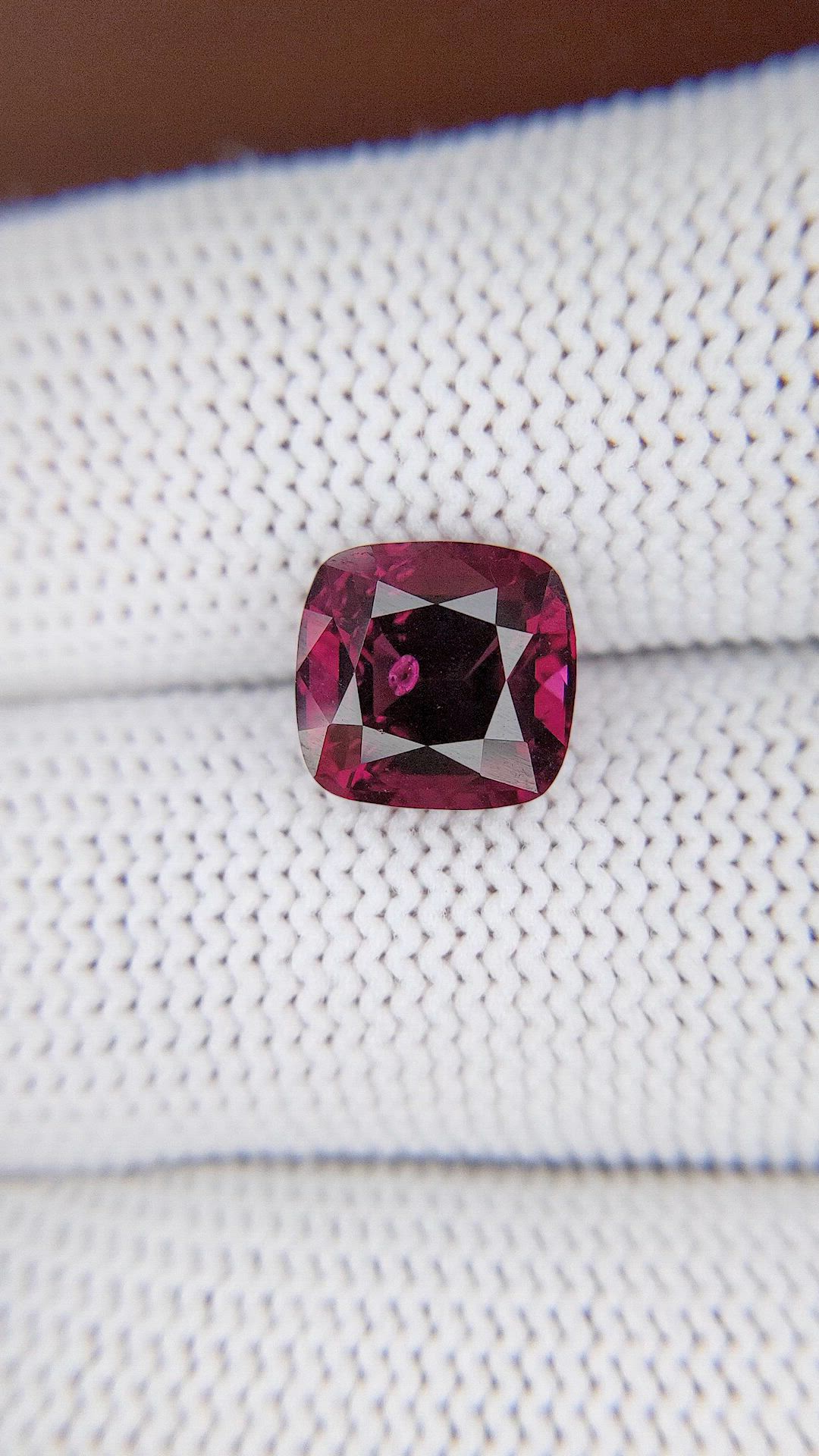 4.57 Ct. Purplish Pink Garnet from Tanzania Size Video