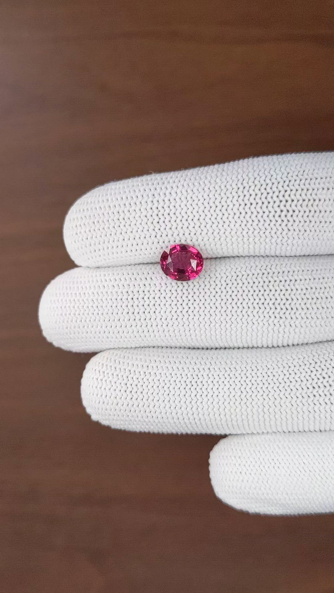 2.10 Ct. Purplish Pink Garnet from Tanzania Size Video