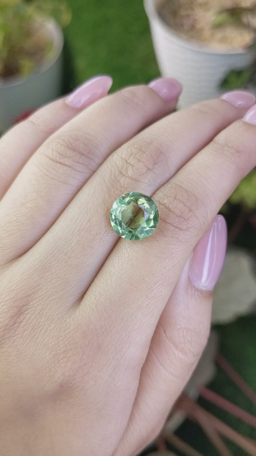 4.95 Ct. Green Prasiolite from Brazil Size Video