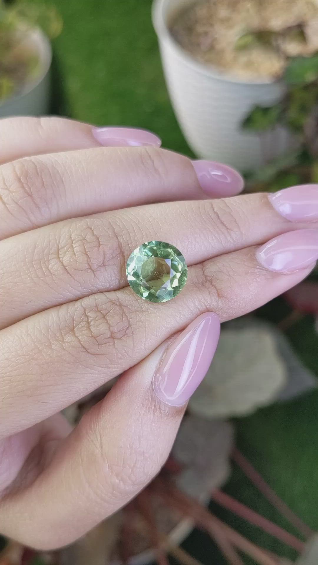 4.95 Ct. Green Prasiolite from Brazil Size Video